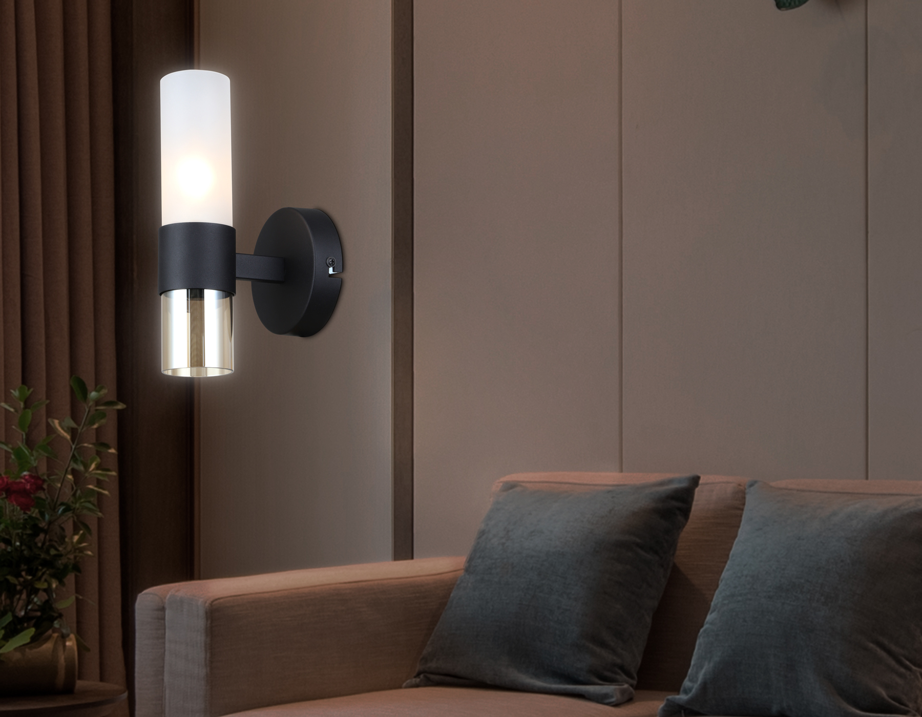 LH55106 BK/FR/TI черный/белый матовый/янтарь E14 max 40W 130*100*225