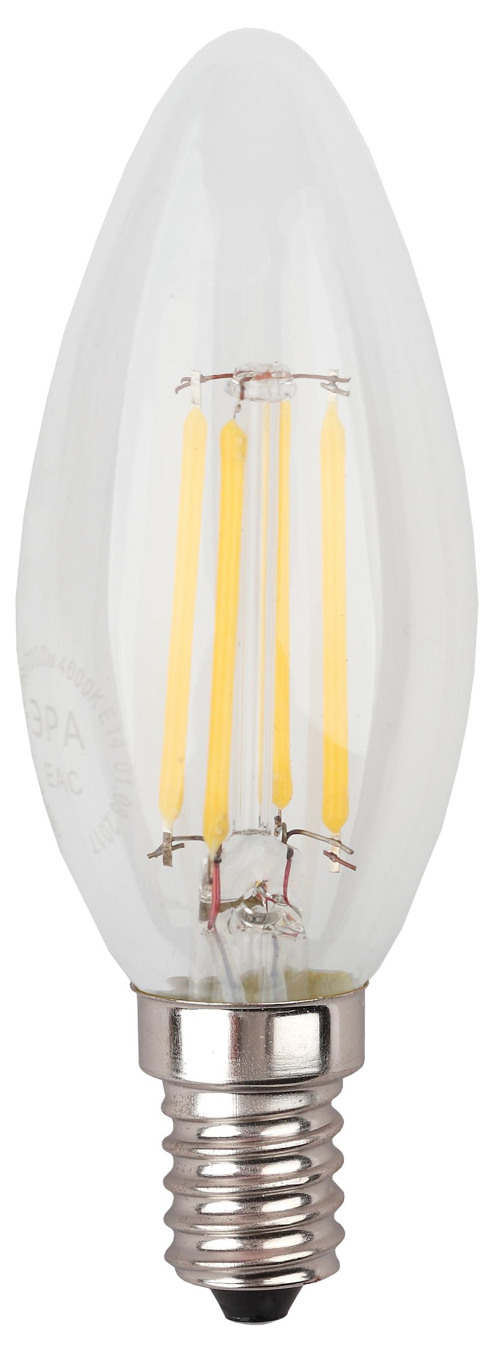Лампа светодиодная  ЭРА F-LED B35-9w-840-E14  ЭРА (филамент, свеча, 9Вт, нейтр, E14)