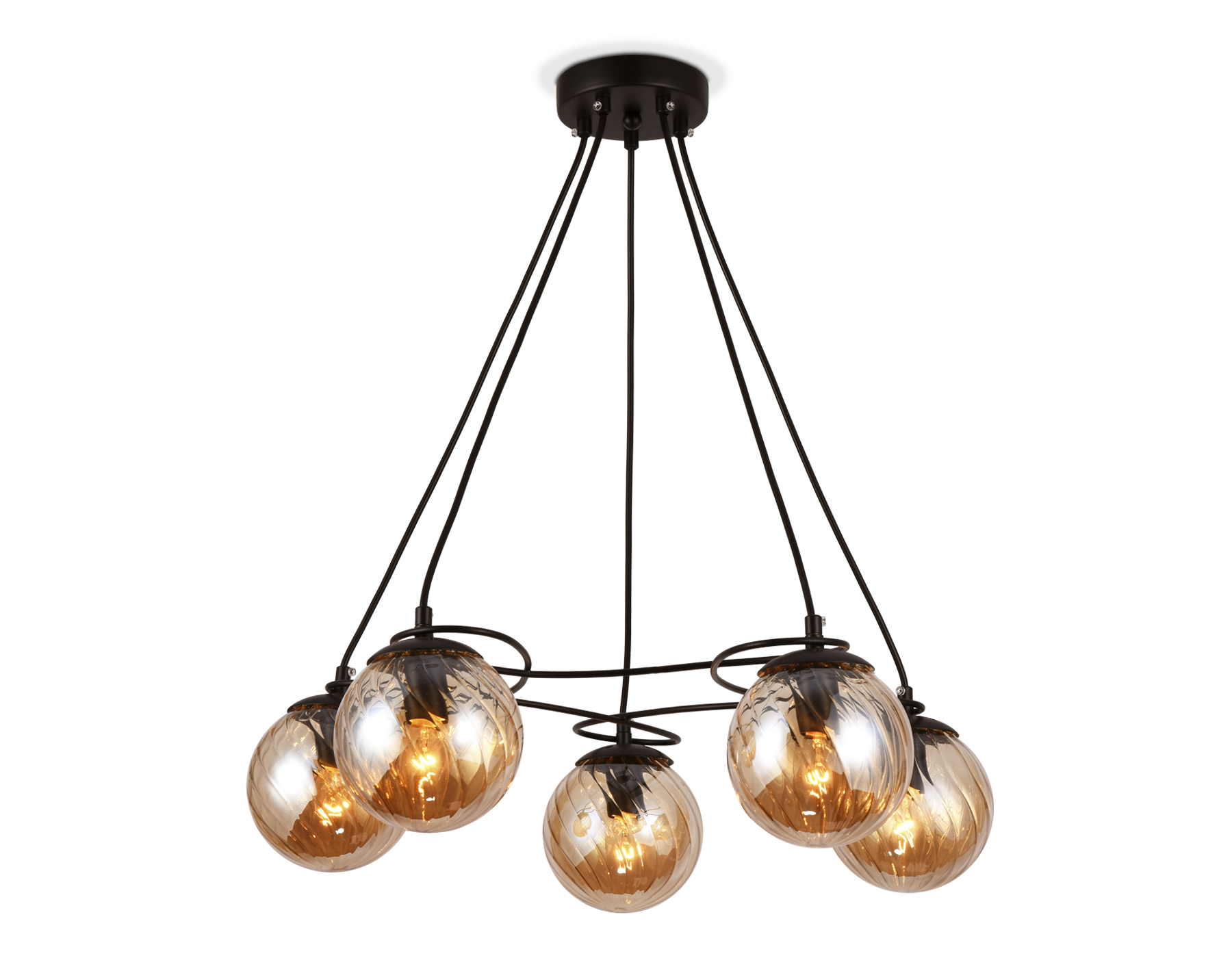 TR9022/5 BK/TI черный/янтарь E14 max 40W D560*800