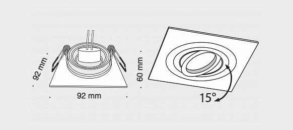 Встраиваемый светильник Technical DL023-2-01B