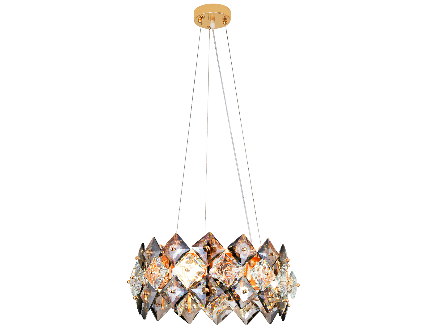 TR5185/4 GD/CL/SM золото/прозрачный/дымчатый E14/4 max 40W D450*1600