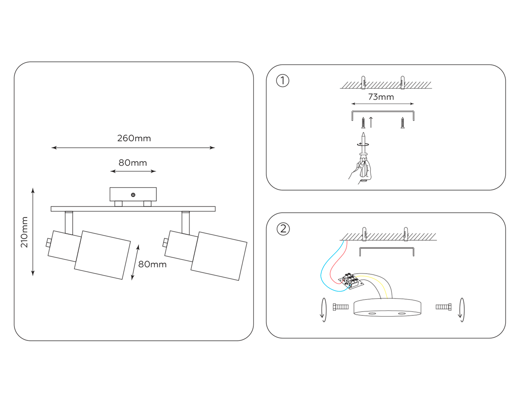 TR3969/2 BS/FR латунь/белый матовый E27*2 max 40W 260*80*210