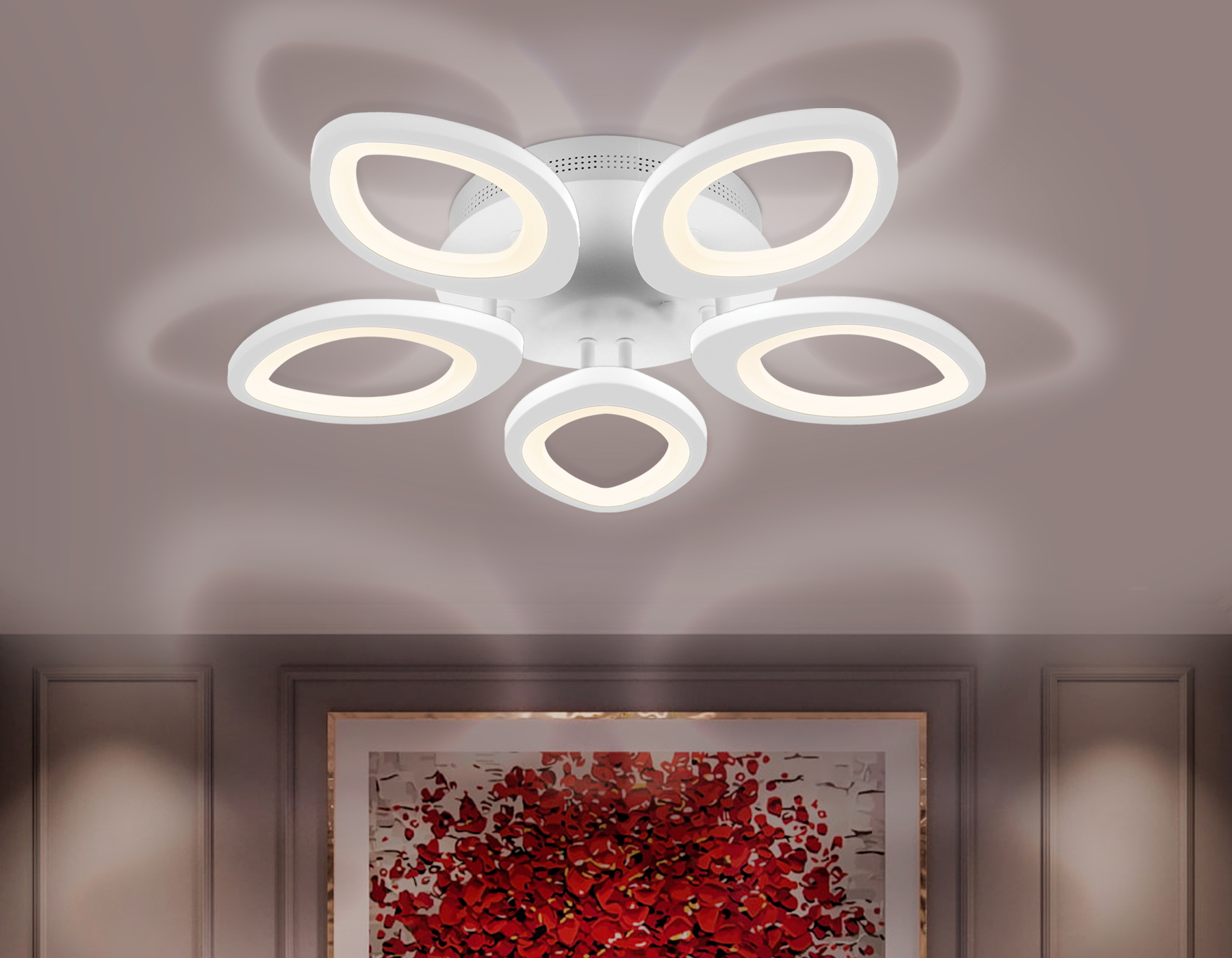 FA4492/5 WH белый 4200K/3000K/6400K 63W D520*85 (ПДУ ИК)