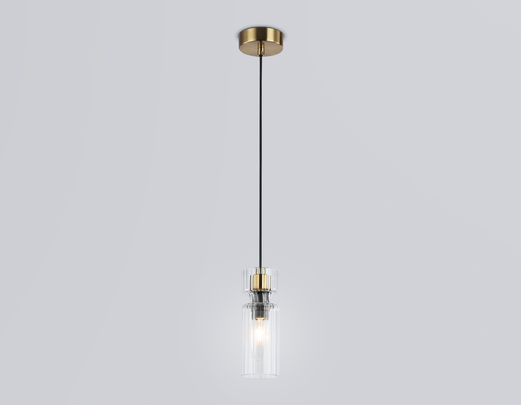 LH56111 BK/BS/CL черный/латунь/прозрачный E14 max 40W D65*1500