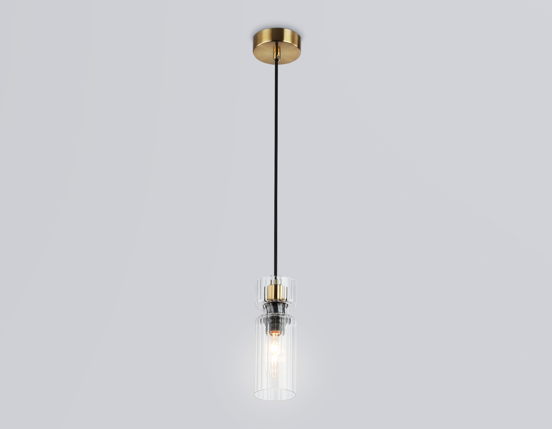 LH56111 BK/BS/CL черный/латунь/прозрачный E14 max 40W D65*1500