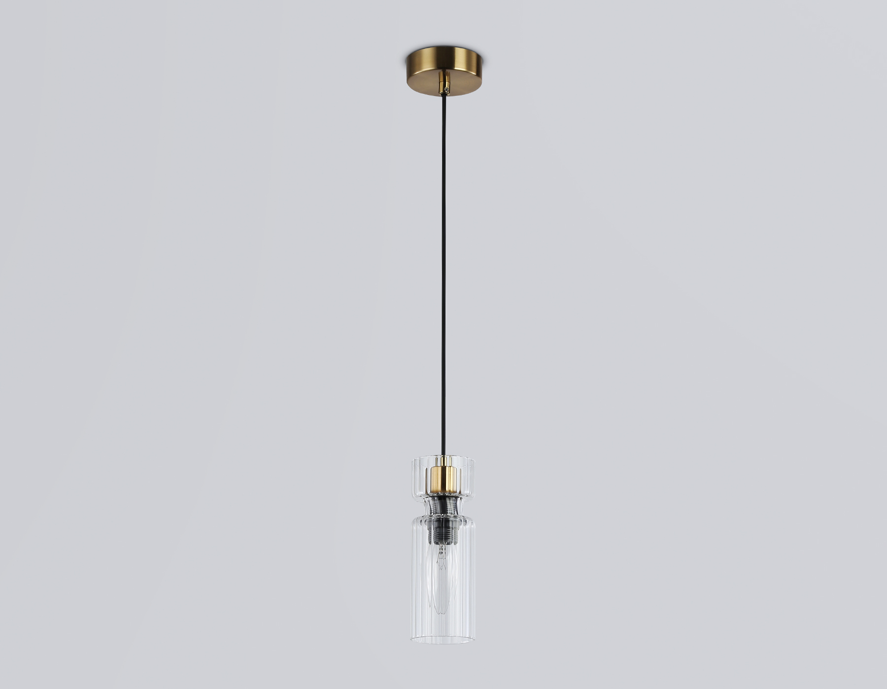 LH56111 BK/BS/CL черный/латунь/прозрачный E14 max 40W D65*1500