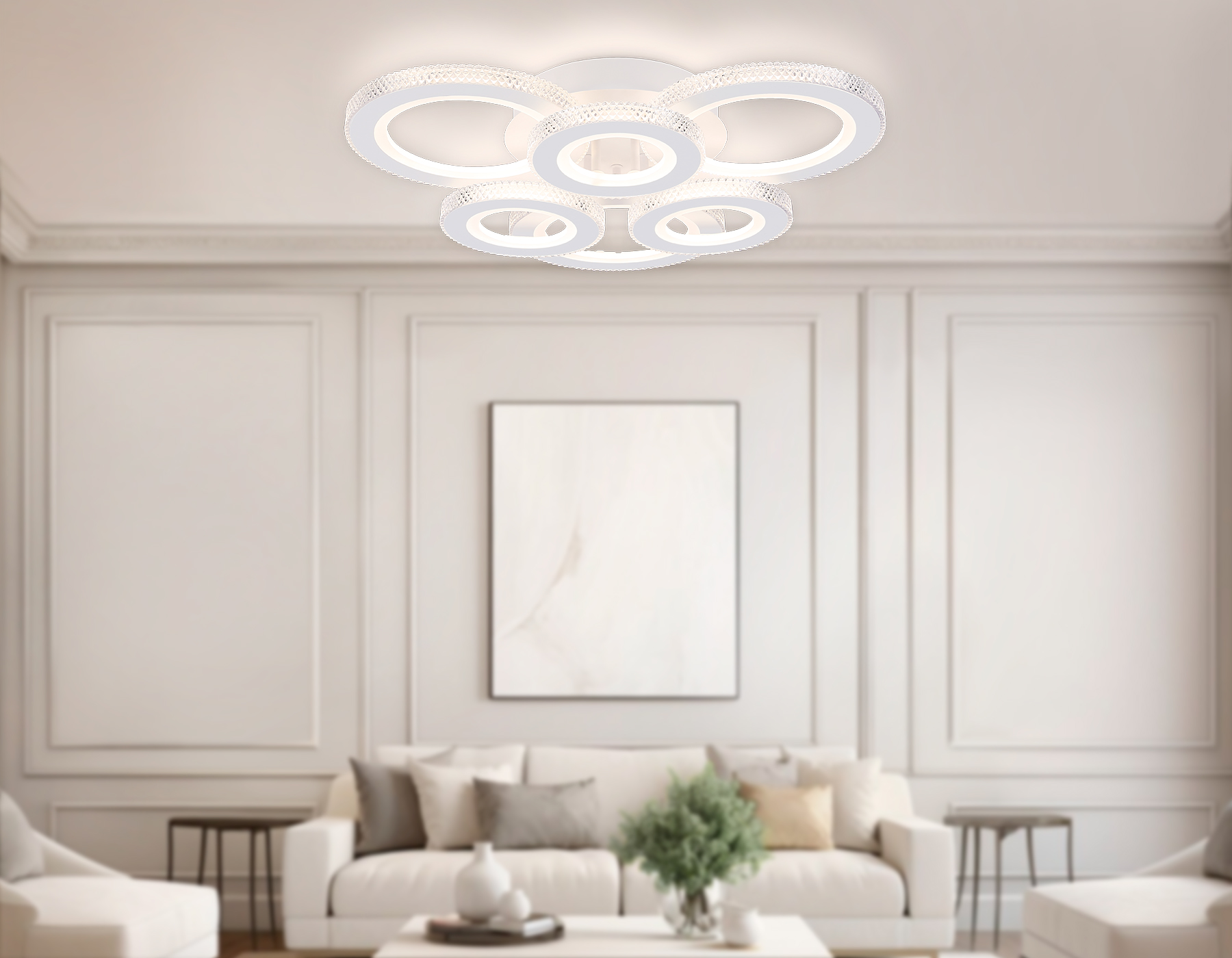 FA8872/3+3 WH белый 3000K-6400K 63W 550*510*125 (ПДУ ИК)