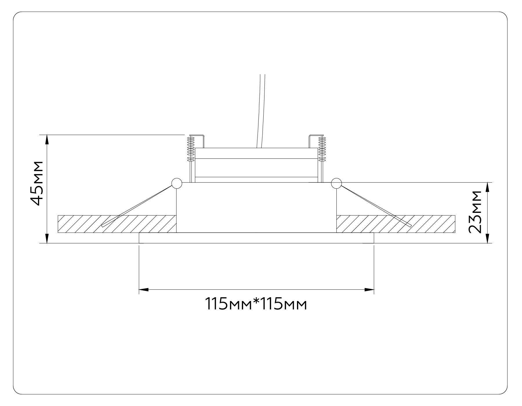 TN51917 BK черный GX53 max 12W 115*115*23