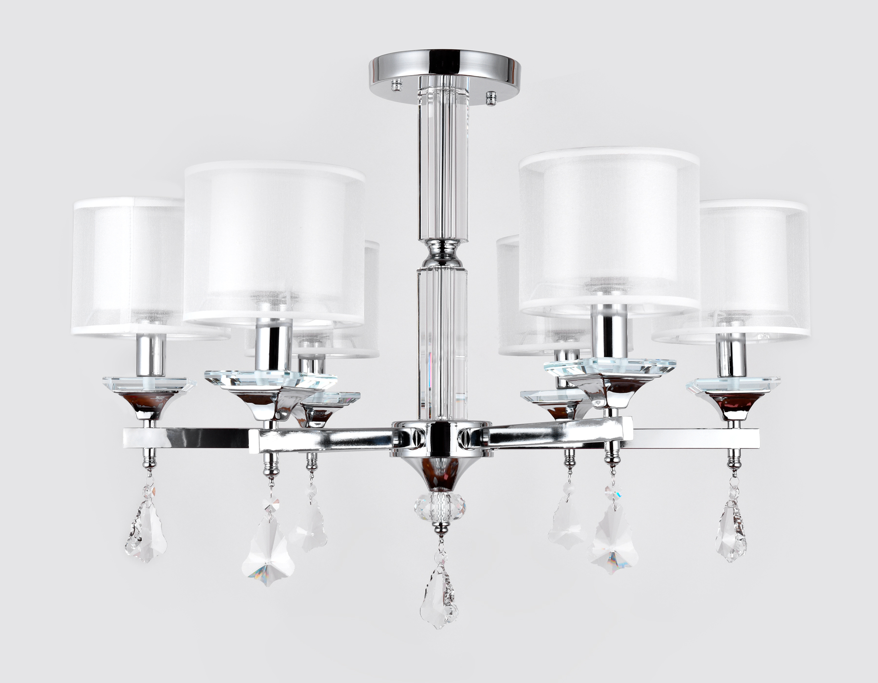 TR4533/6 CH/WH хром/белый E14/6 max 40W D700*560