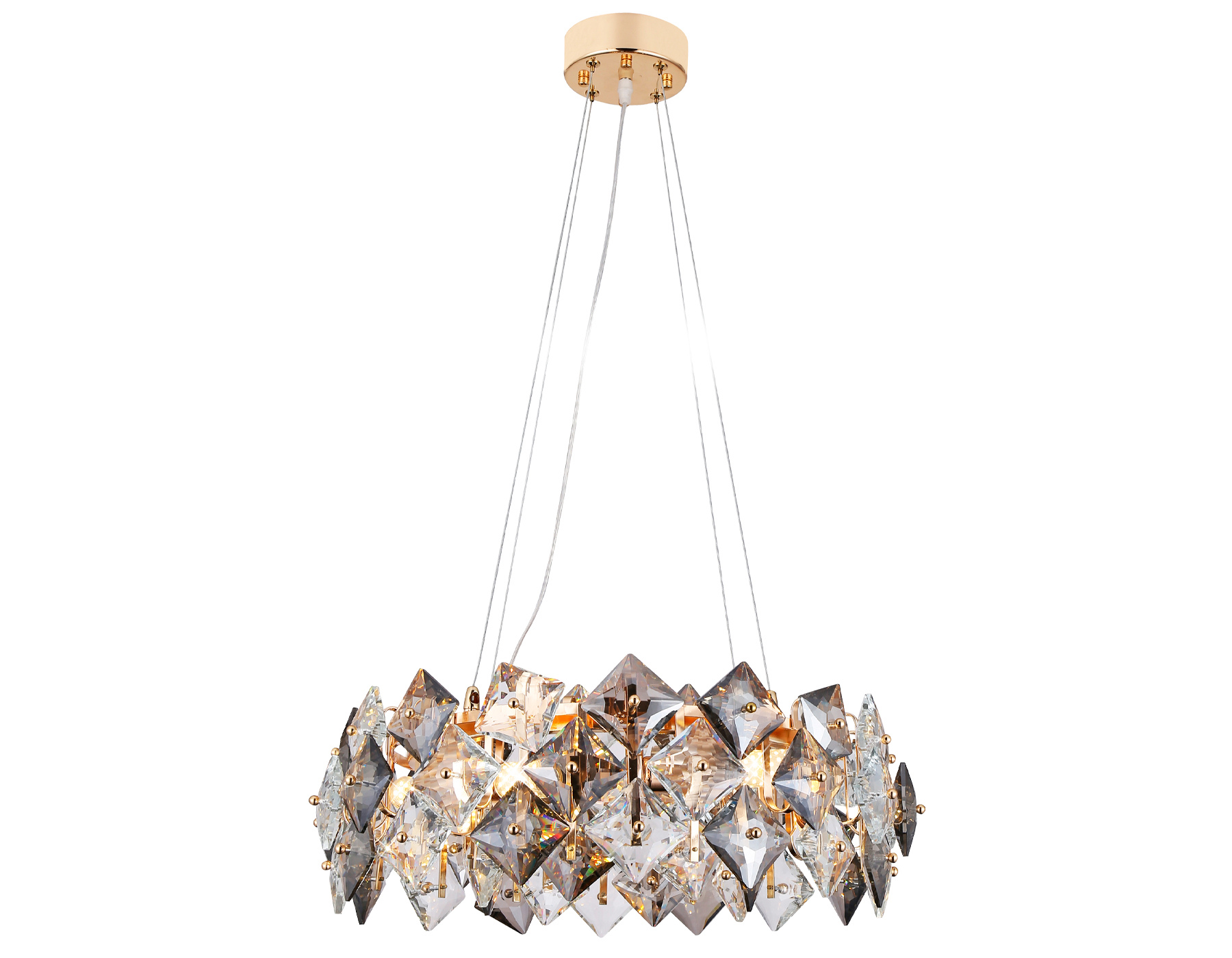 TR5186/6 GD/CL/SM золото/прозрачный/дымчатый E14/6 max 40W D550*1000