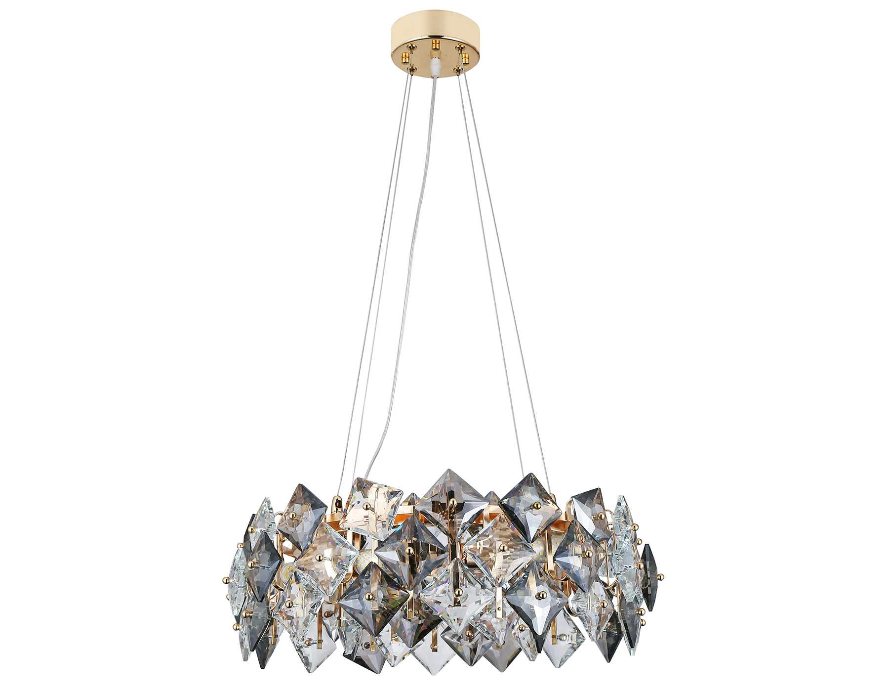 TR5186/6 GD/CL/SM золото/прозрачный/дымчатый E14/6 max 40W D550*1000