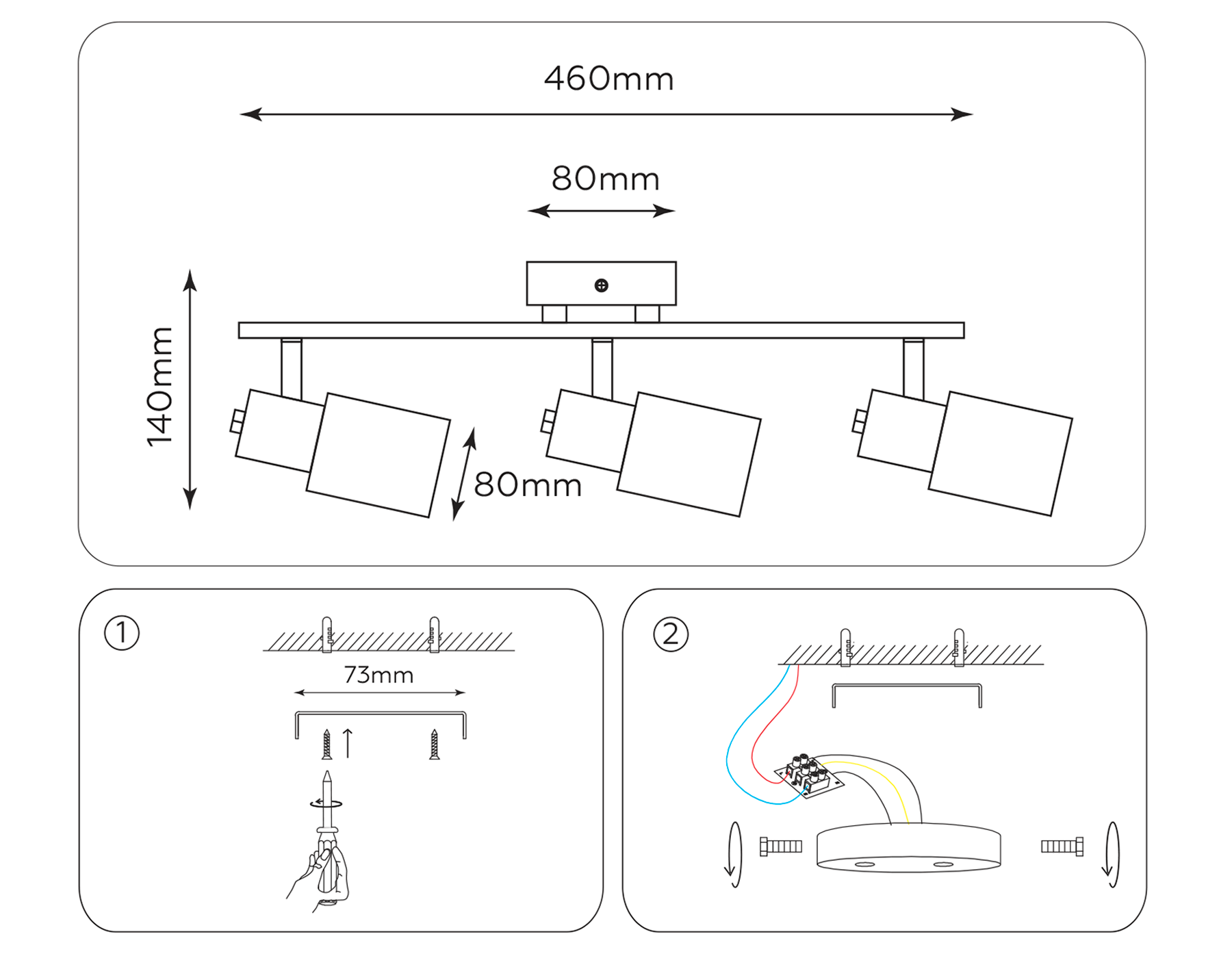 TR3972/3 BS/FR латунь/белый матовый E27*3 max 40W 460*80*140