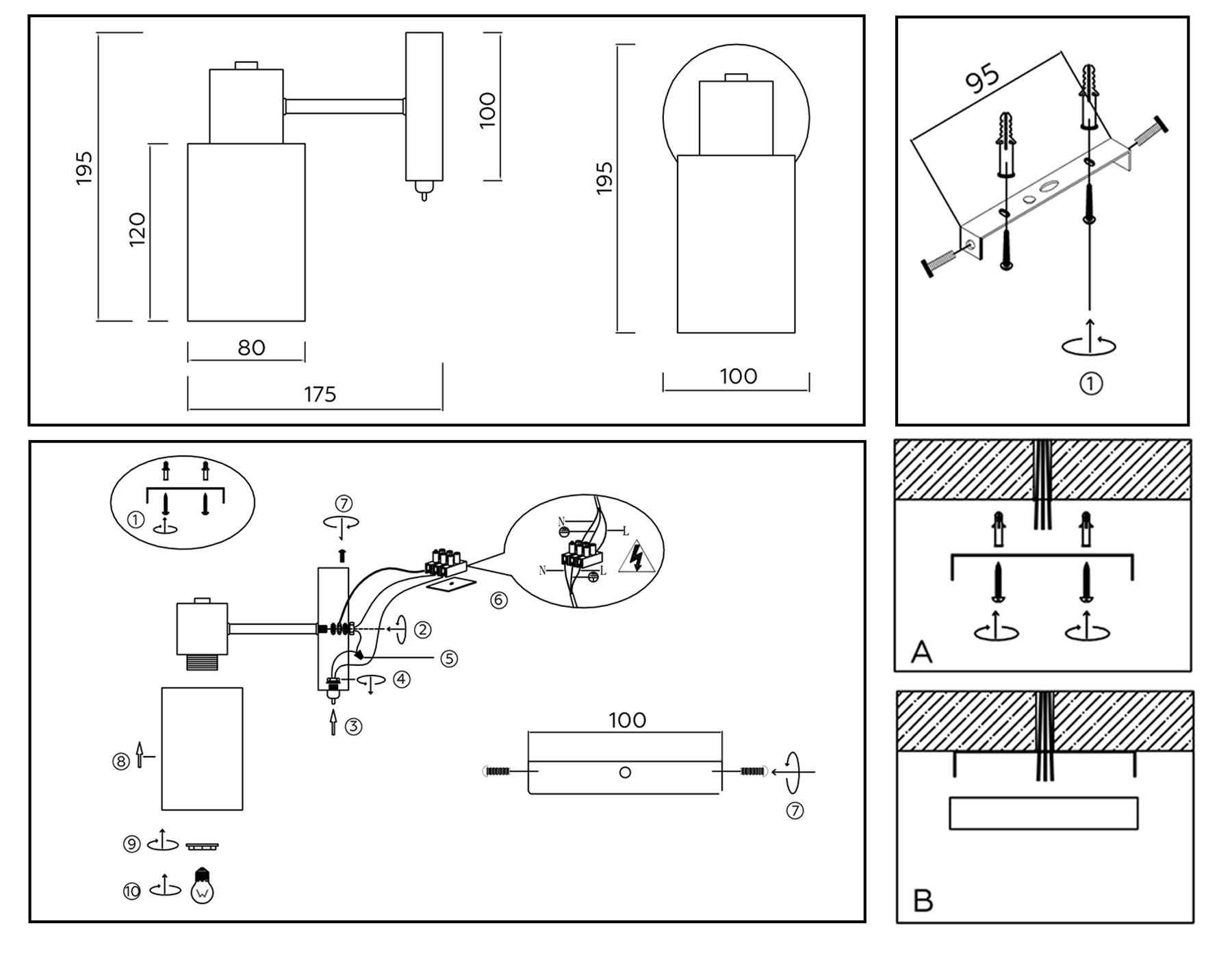 TR9586 BS латунь E14 max 40W 175*100*195