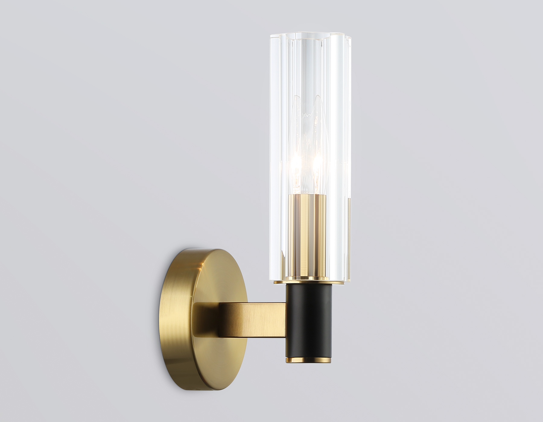 LH55517 BK/BS/CL черный/латунь/прозрачный E14 max 40W 120*100*250