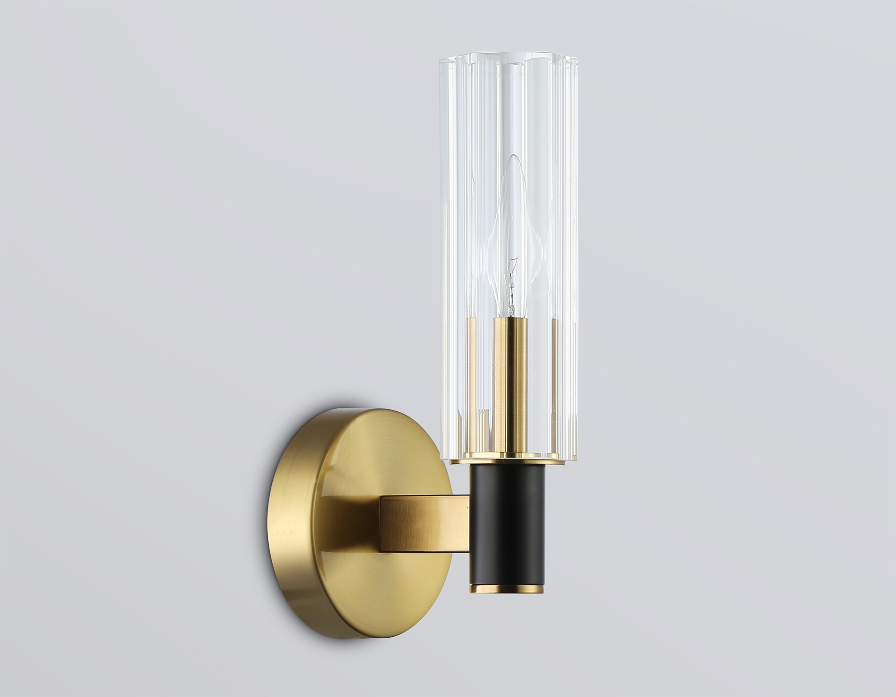 LH55517 BK/BS/CL черный/латунь/прозрачный E14 max 40W 120*100*250