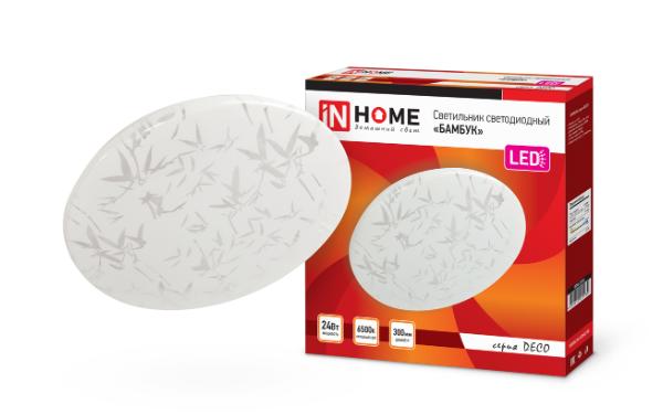 Светильник светодиодный серии DECO 24Вт 230В 6500К 1560лм 300мм БАМБУК IN HOME