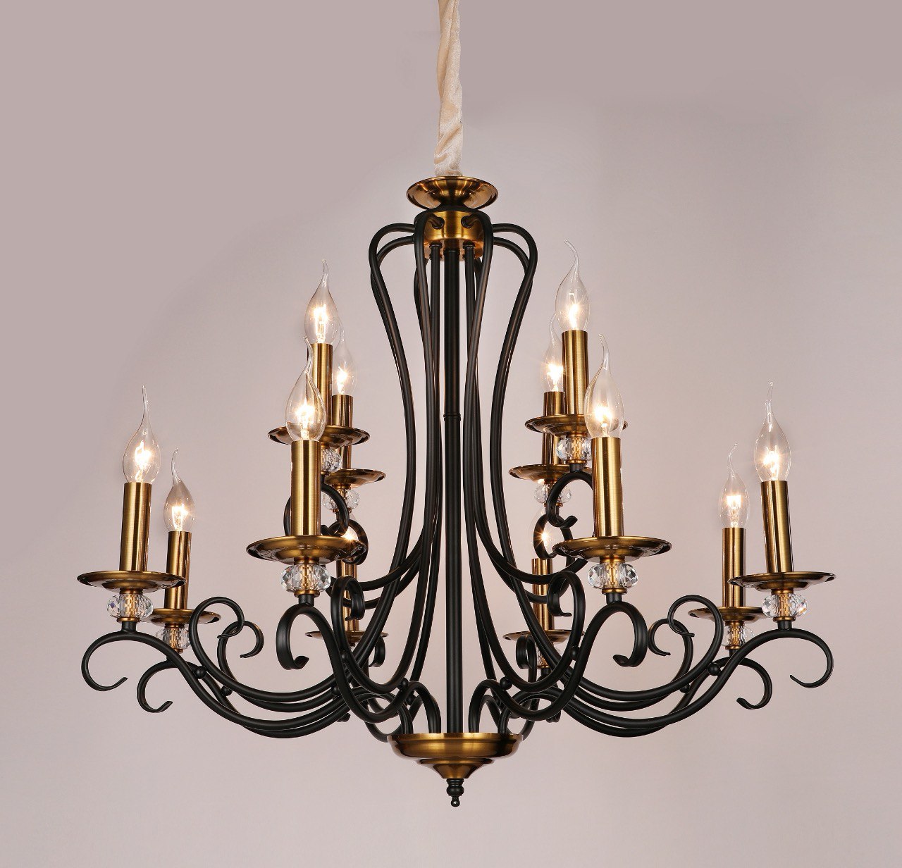 Подвесная люстра PL2909-6 BK+AB 000067340