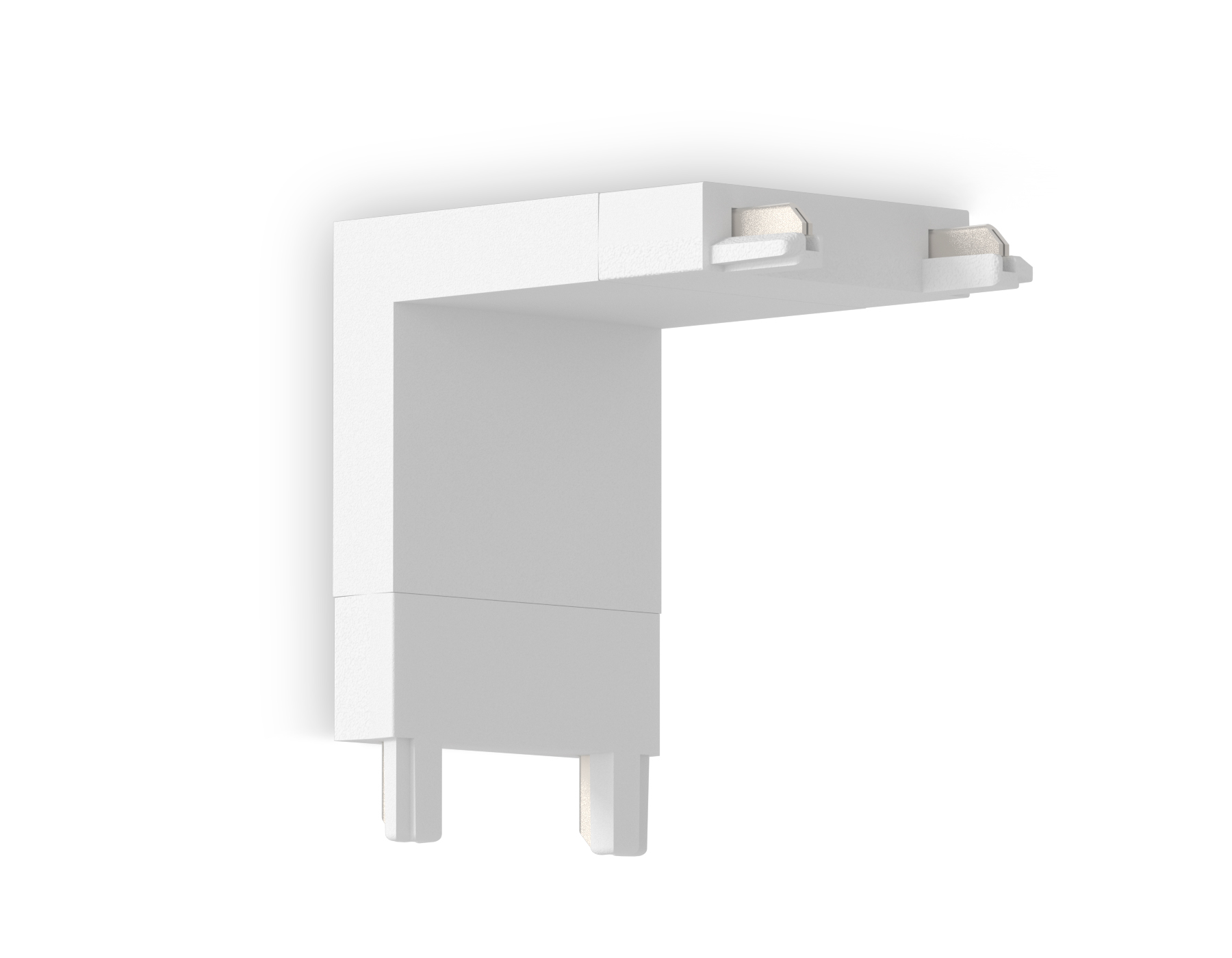 GV1103 WH белый угловой коннектор внутренний для накладного шинопровода IP20 48V 26*26*6