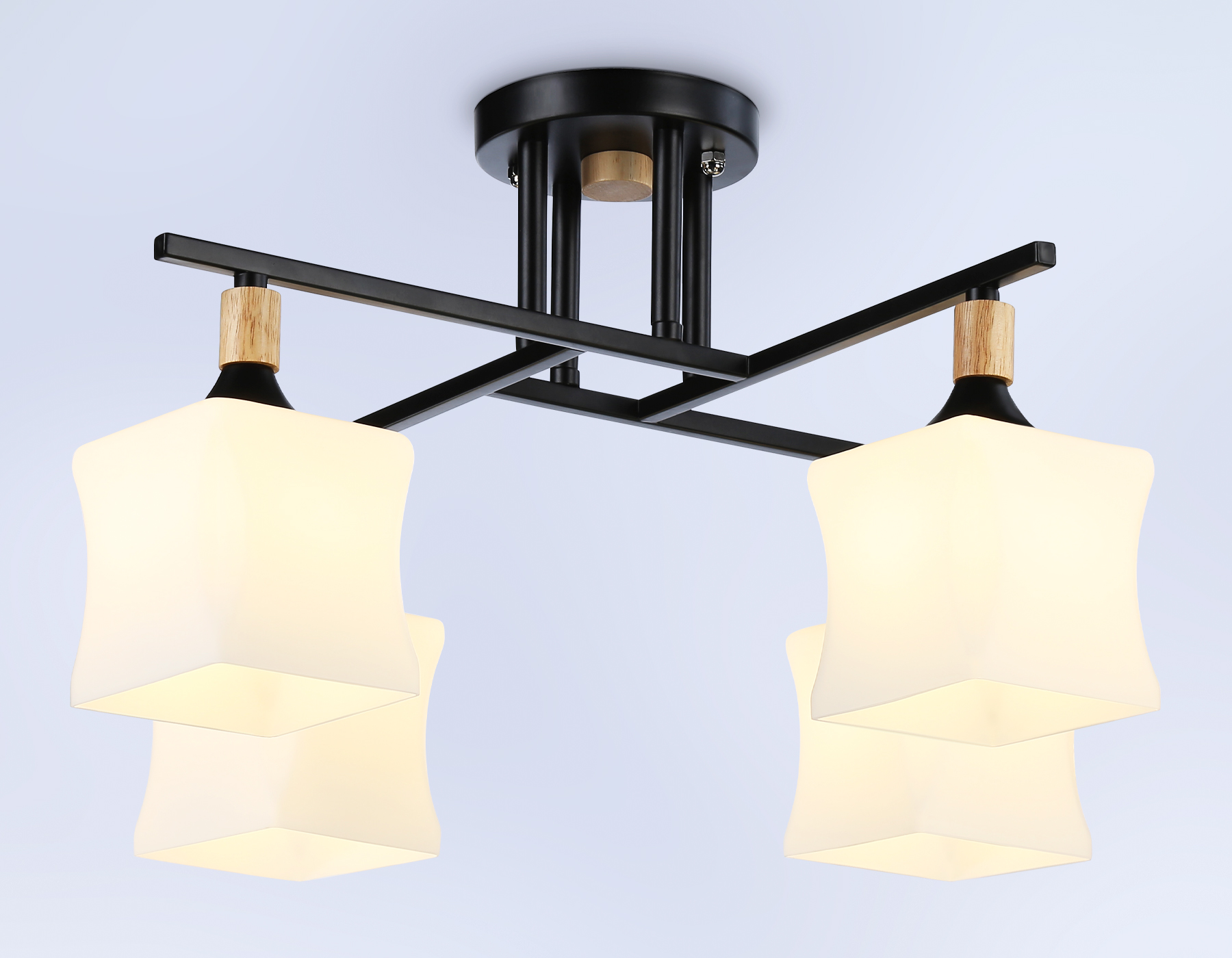 TR9497/4 BK/FR черный/белый матовый E27/4 max 40W D495*280