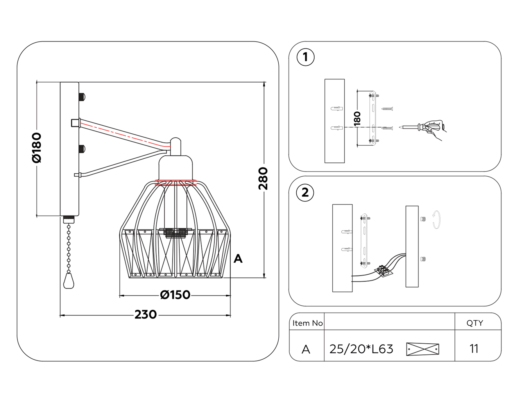 TR5879 DCF/SB темный кофе/бронза E14 max 40W 280*150*230