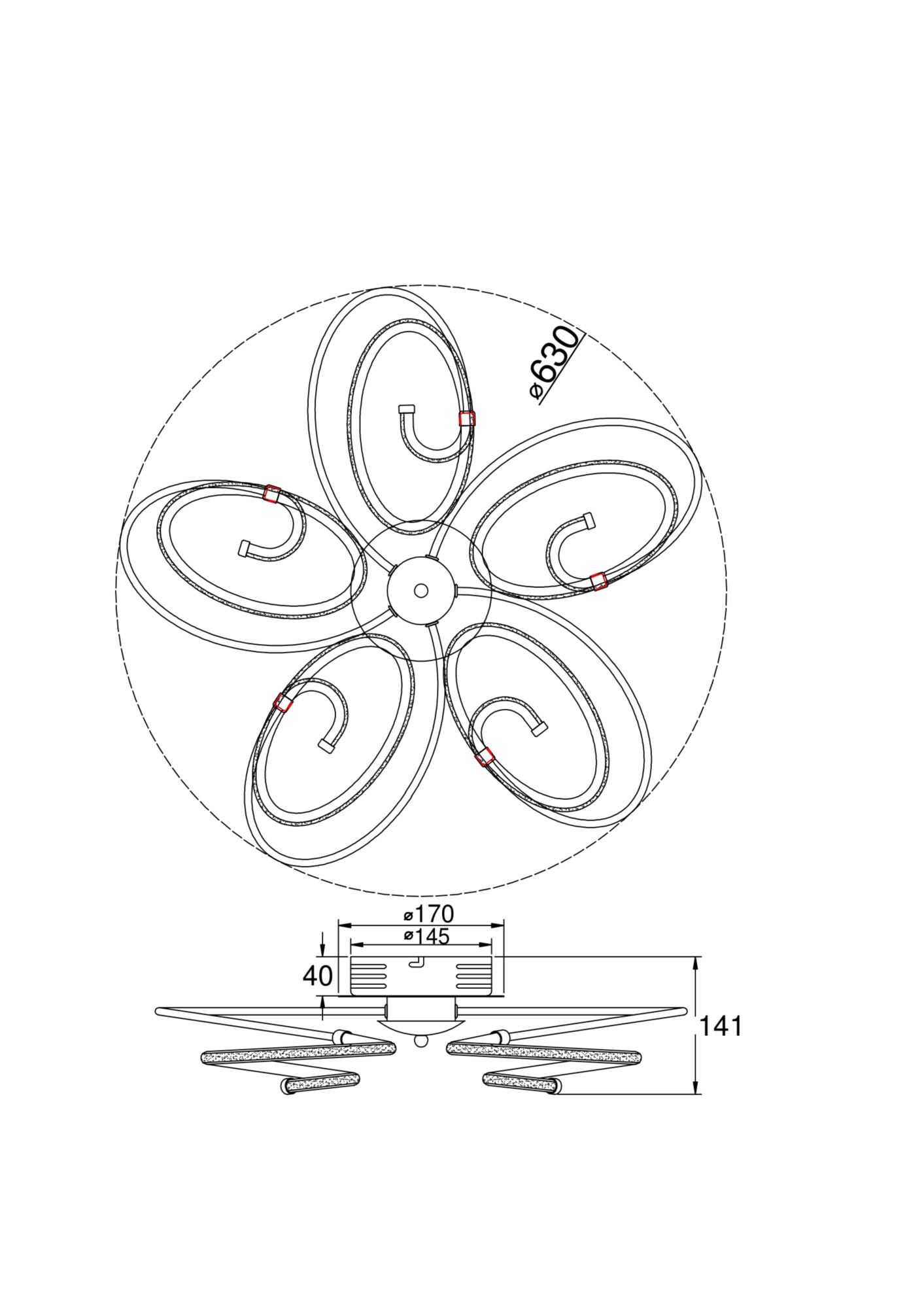 Потолочный светильник Freya FR6017CL-L60CH