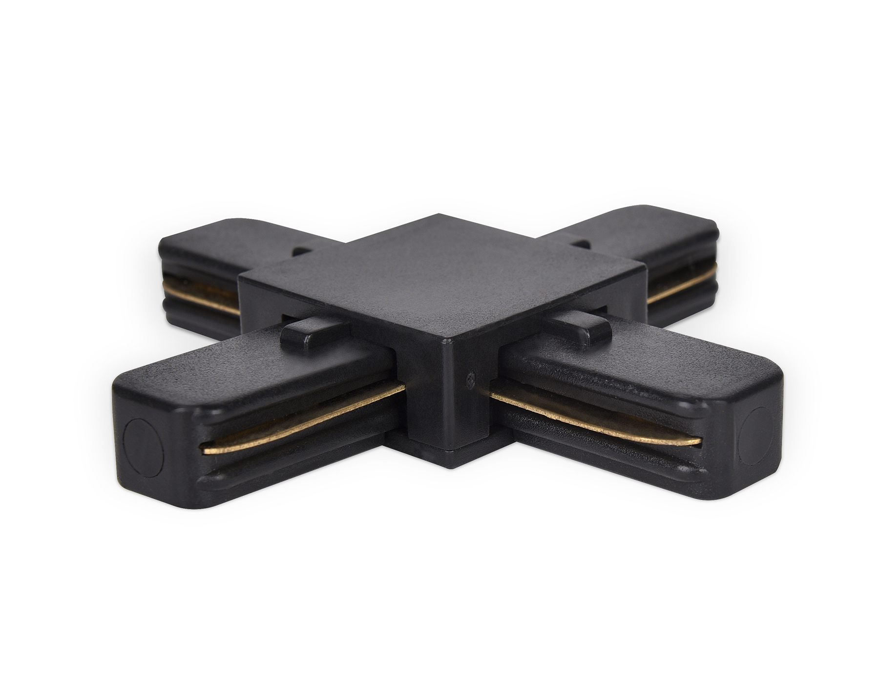 GL7083 BK черный коннектор Х-образный однофазный для соединения трековых шинопроводов