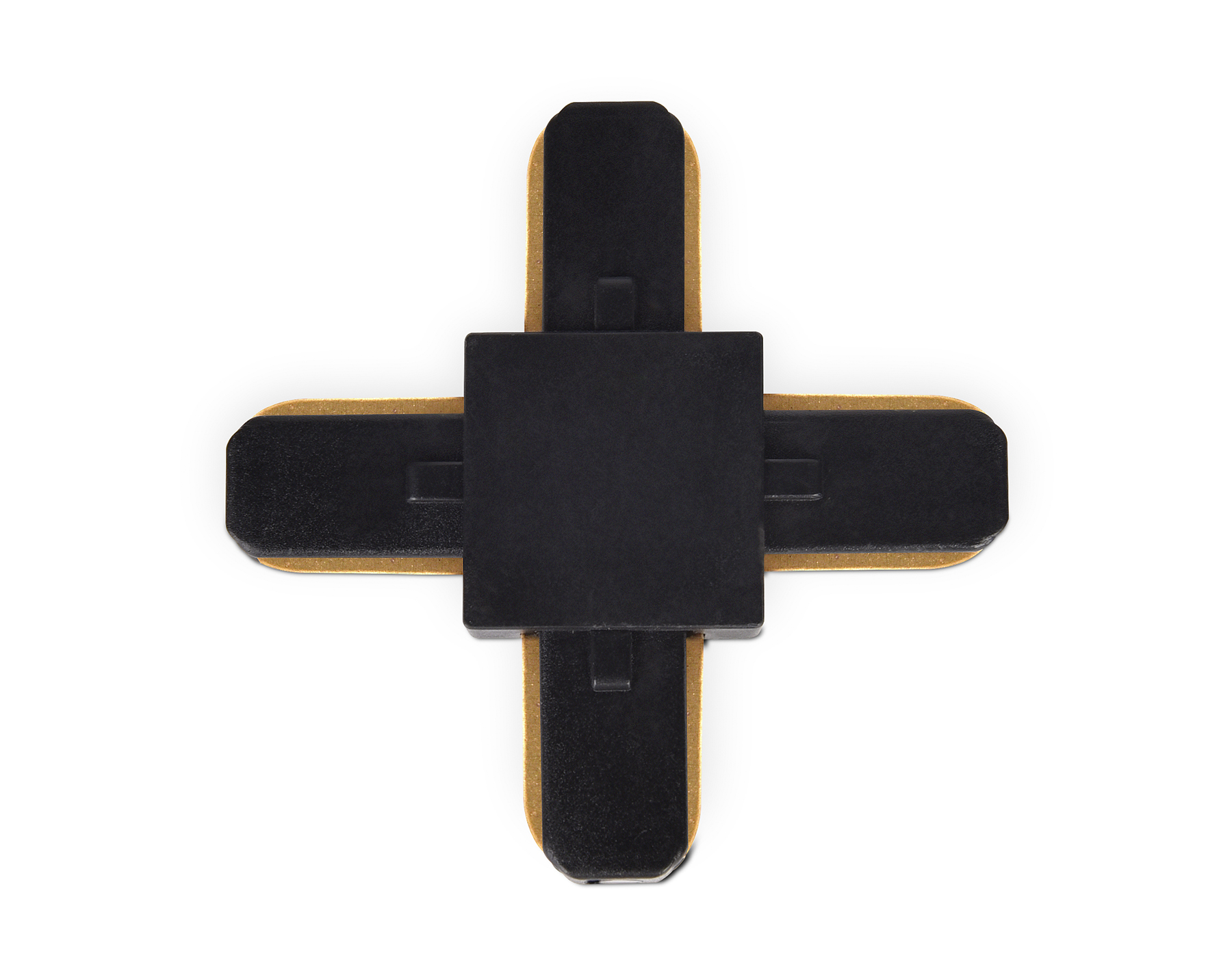 GL7083 BK черный коннектор Х-образный однофазный для соединения трековых шинопроводов