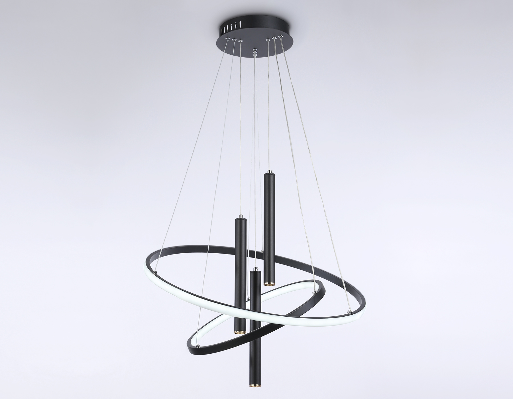 FL5372/2+3 BK черный 93W 3000K/4200K/6400K+4200K D600/400*1200 (ПДУ ИК)