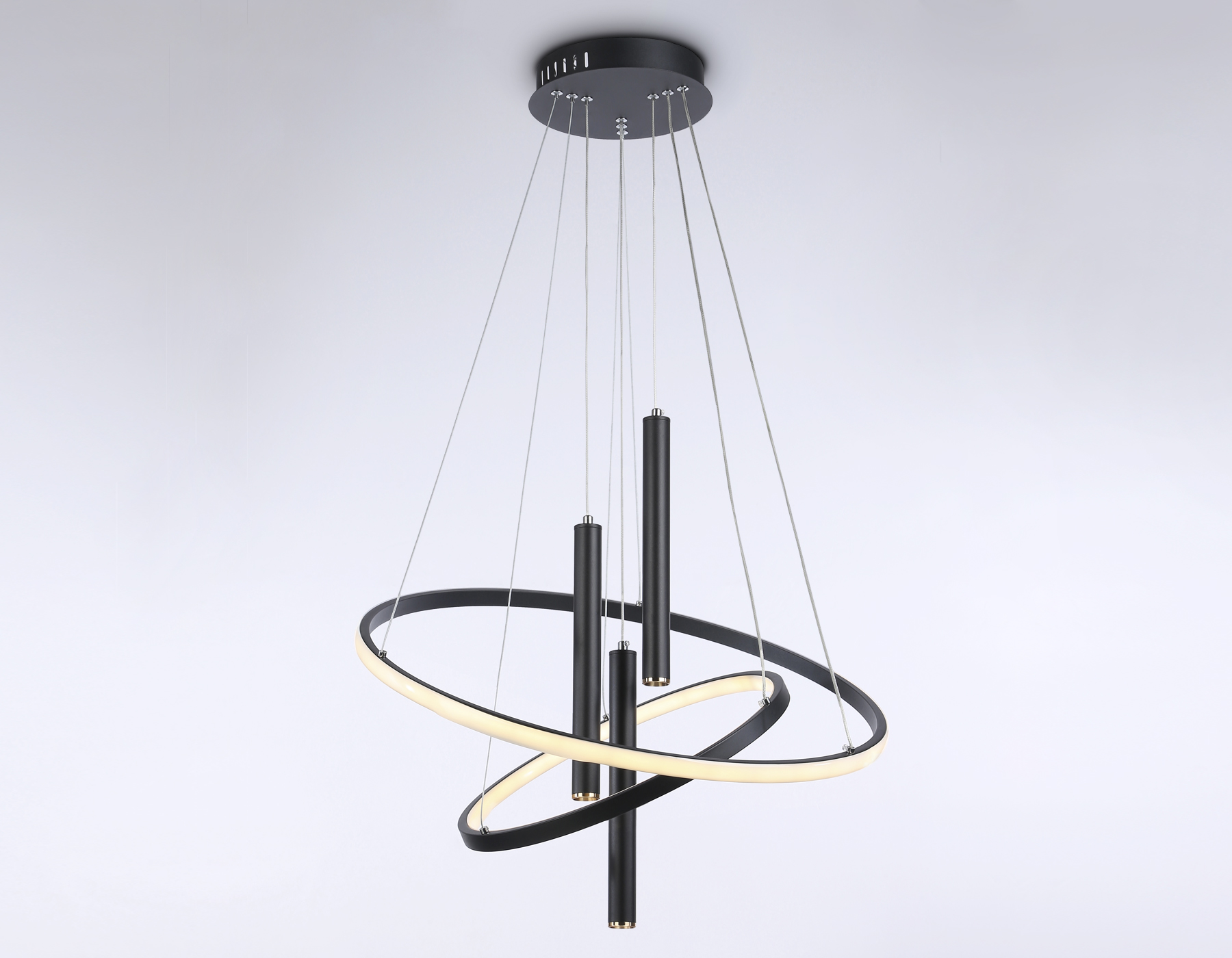 FL5372/2+3 BK черный 93W 3000K/4200K/6400K+4200K D600/400*1200 (ПДУ ИК)