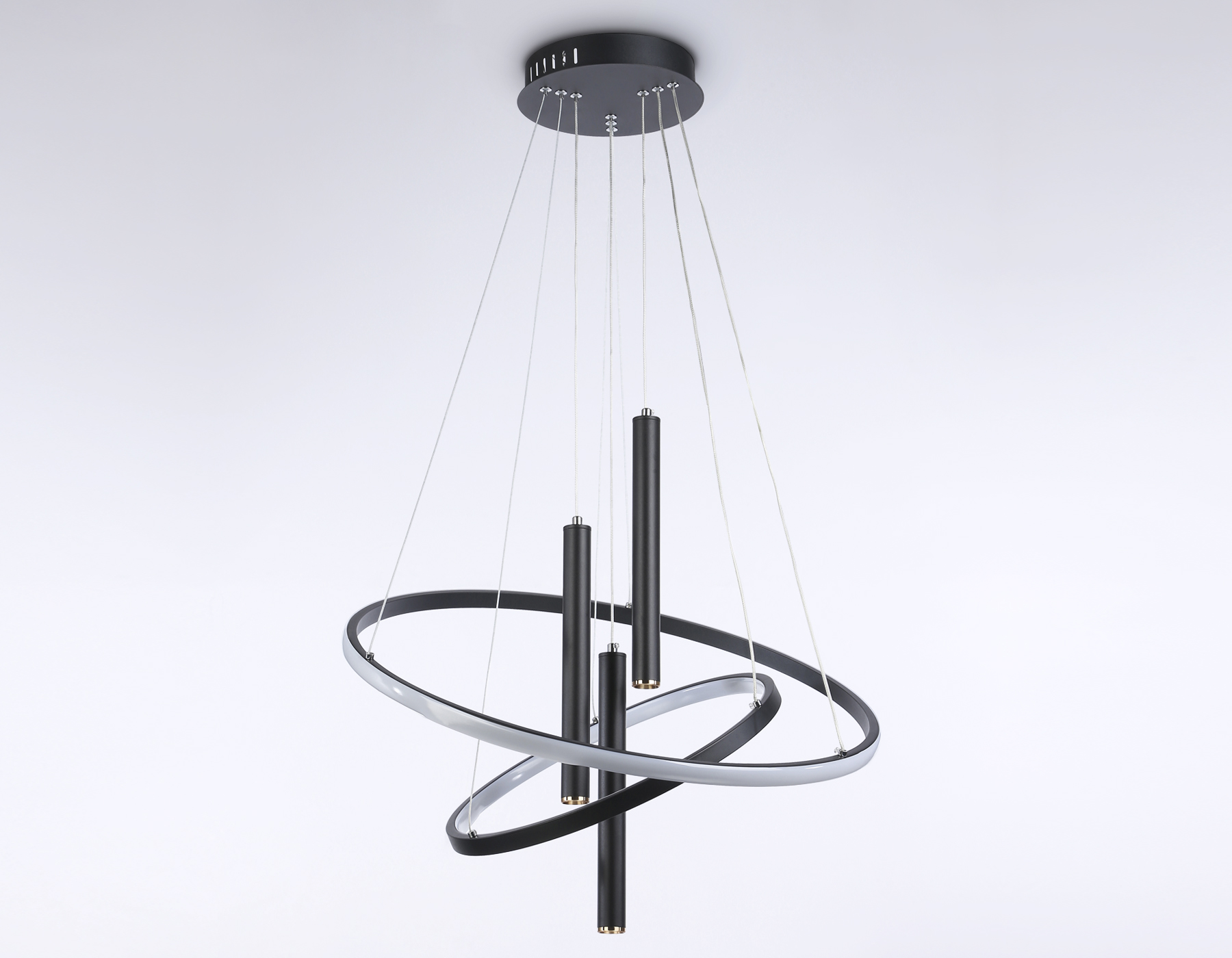 FL5372/2+3 BK черный 93W 3000K/4200K/6400K+4200K D600/400*1200 (ПДУ ИК)