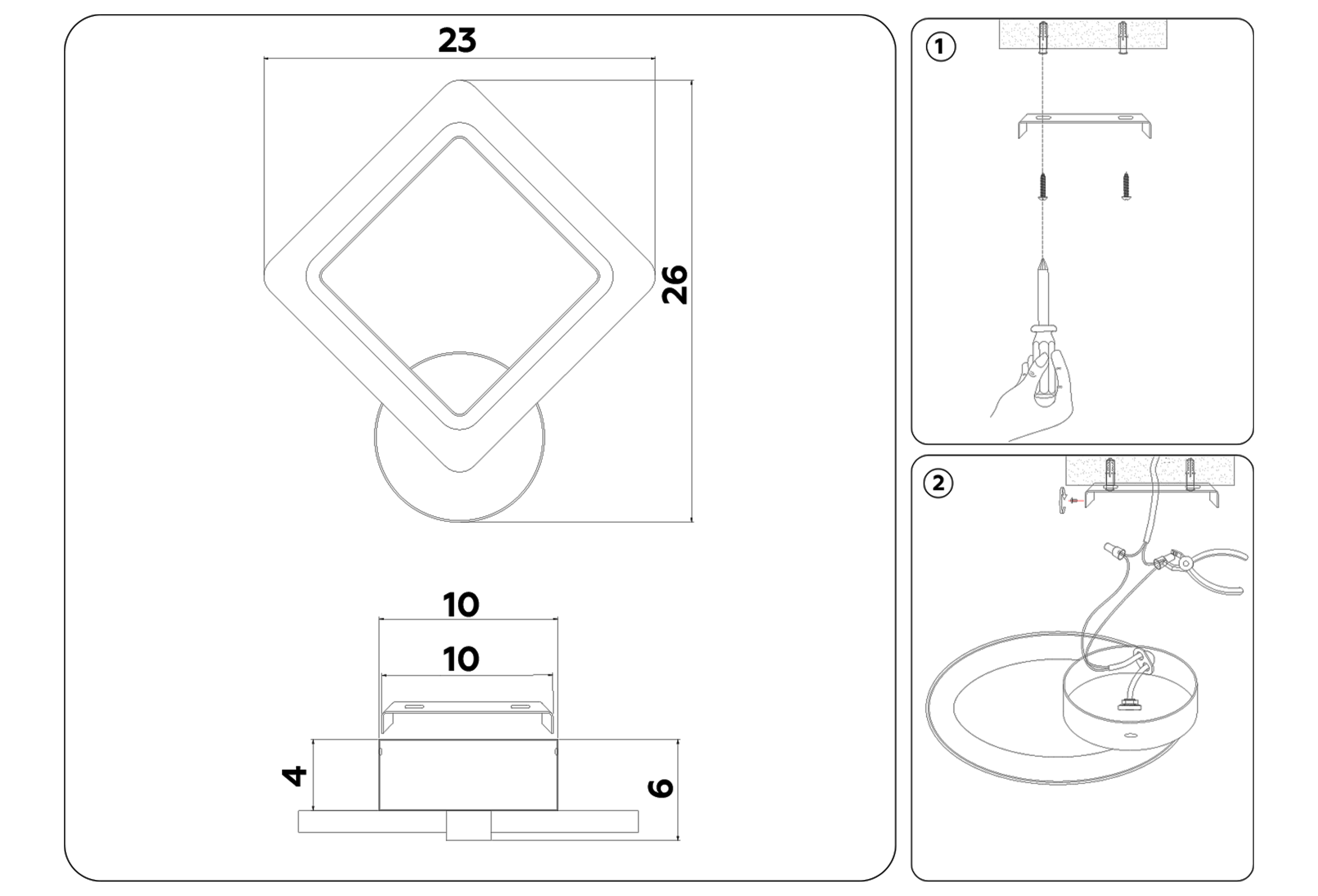 FA540 CF кофе 6400K/3000K/4200K 15W 260*230*60
