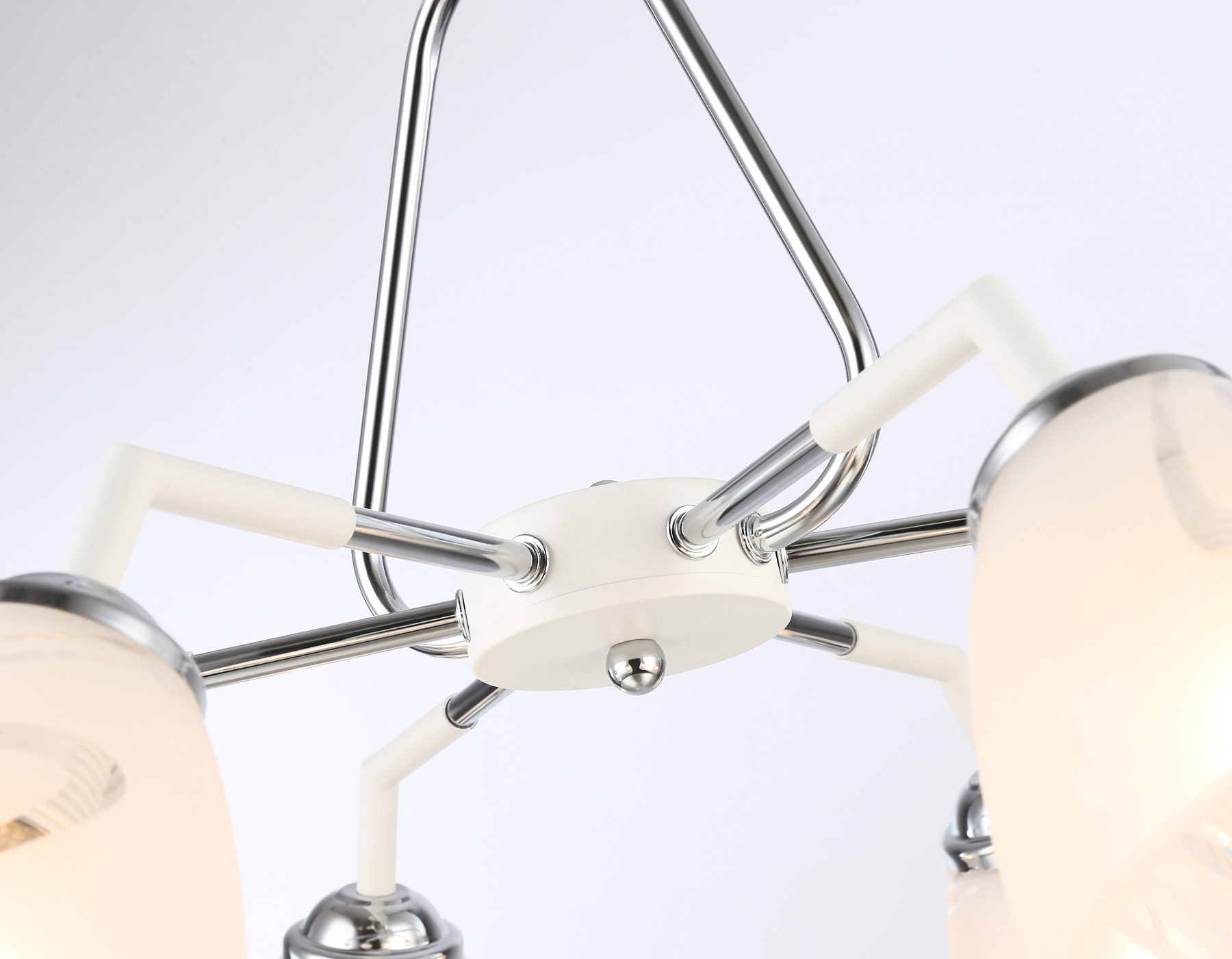 TR303292/6 WH/CH/FR белый/хром/белый матовый E27*6 max 60W D590*380