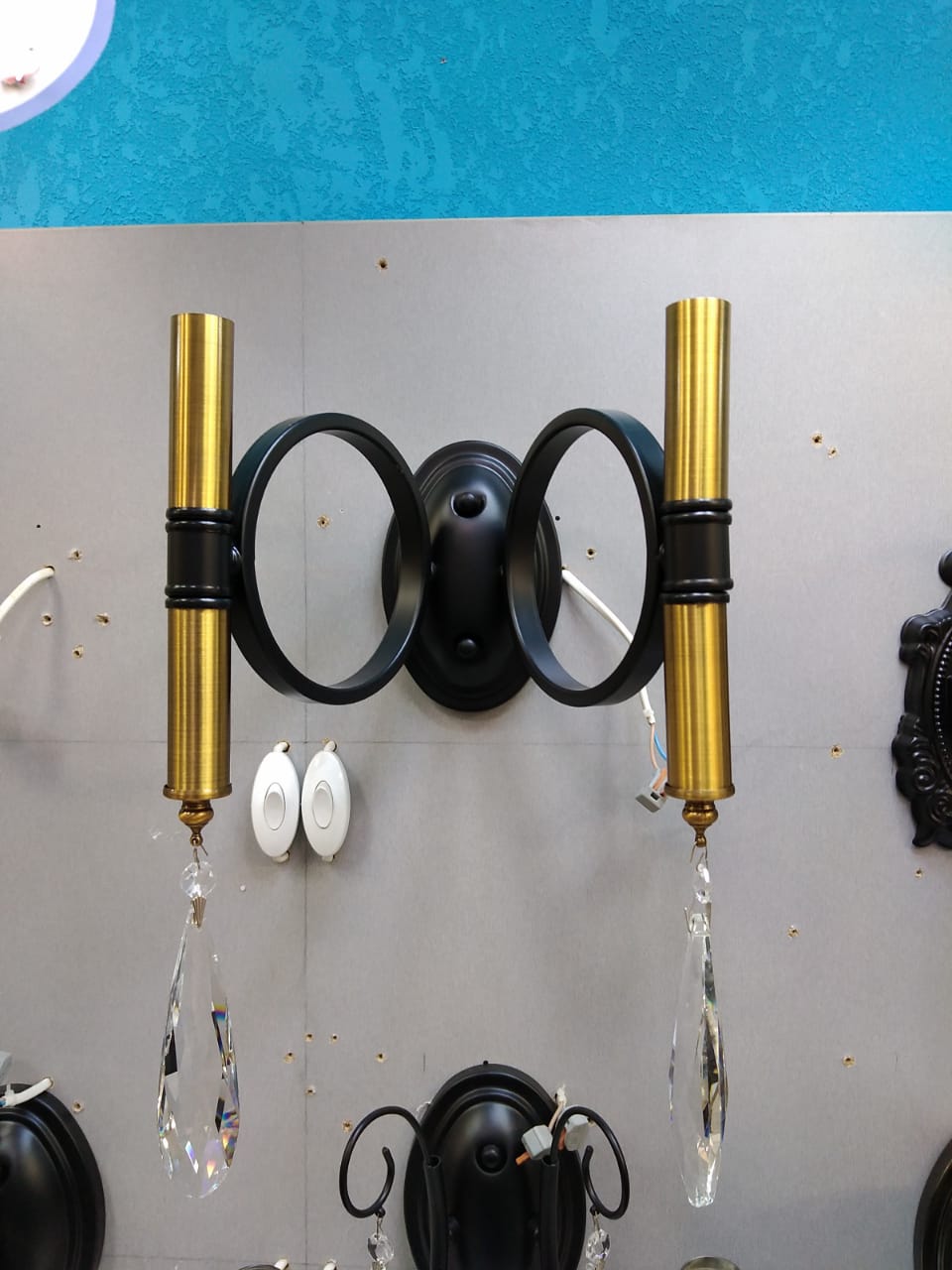 Настенный светильник PL6526-2W BK+GD 000067372