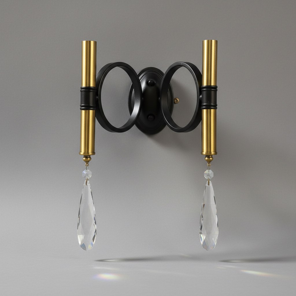 Настенный светильник PL6526-2W BK+GD 000067372