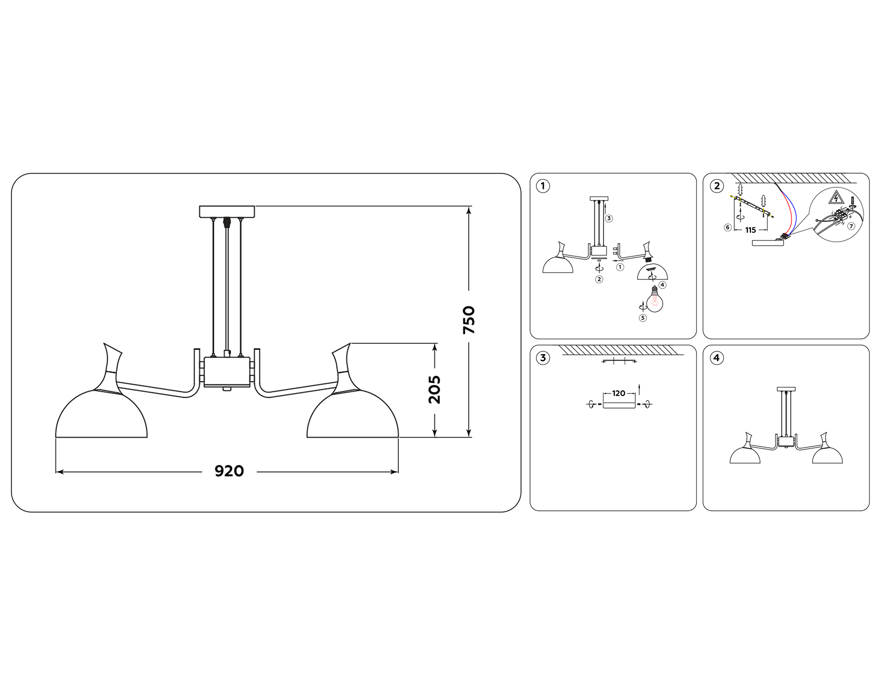 TR9084/8 BK/GD/SM черный/золото/дымчатый E27/8 max 40W D920*750