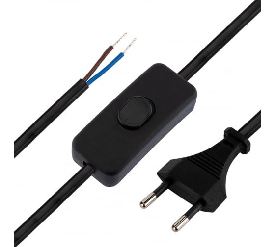 Комплектующие для светильников Шнур черный с выключателем BK 000063085