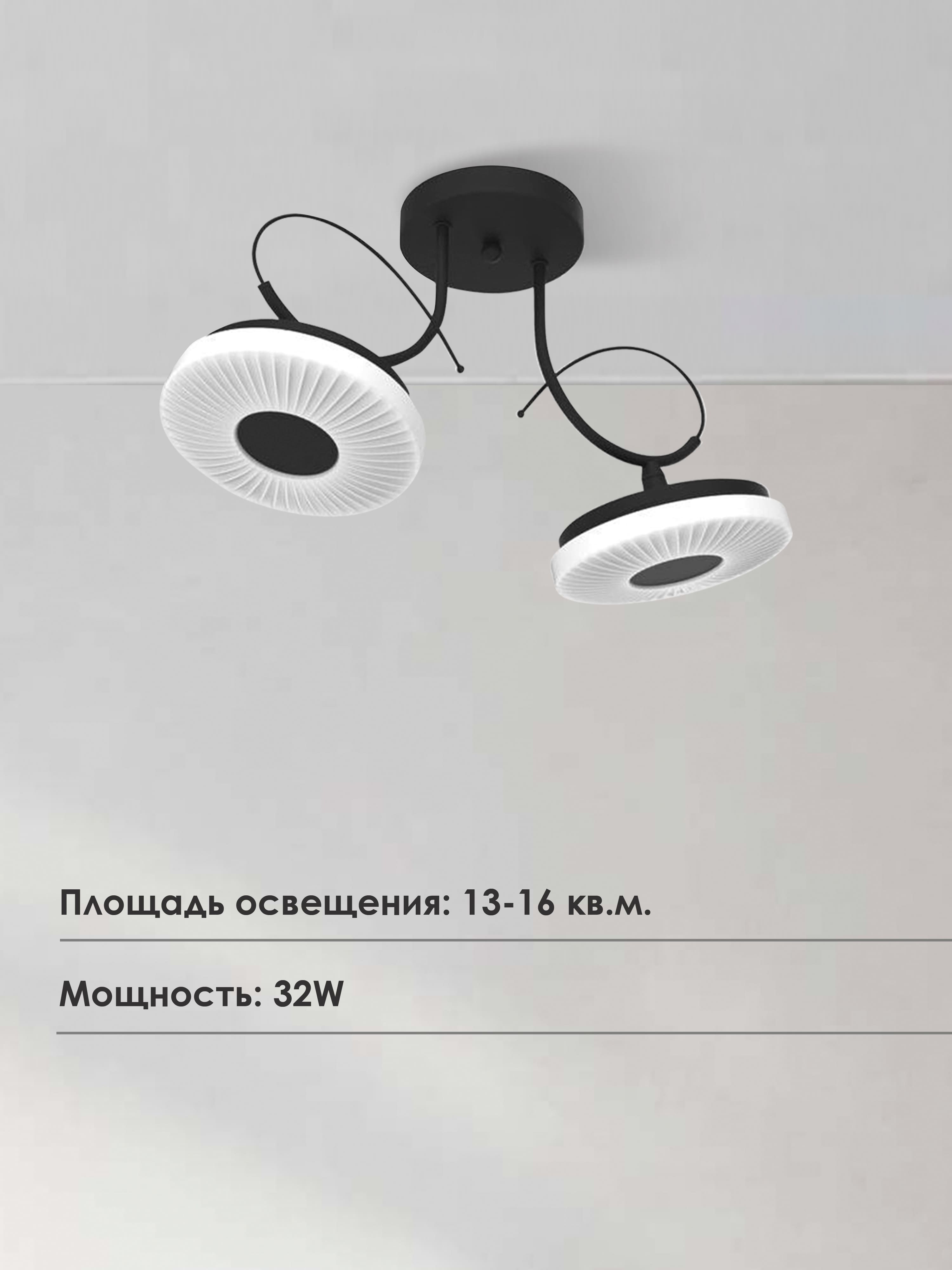 Потолочная люстра 060-L10 BK 000021569