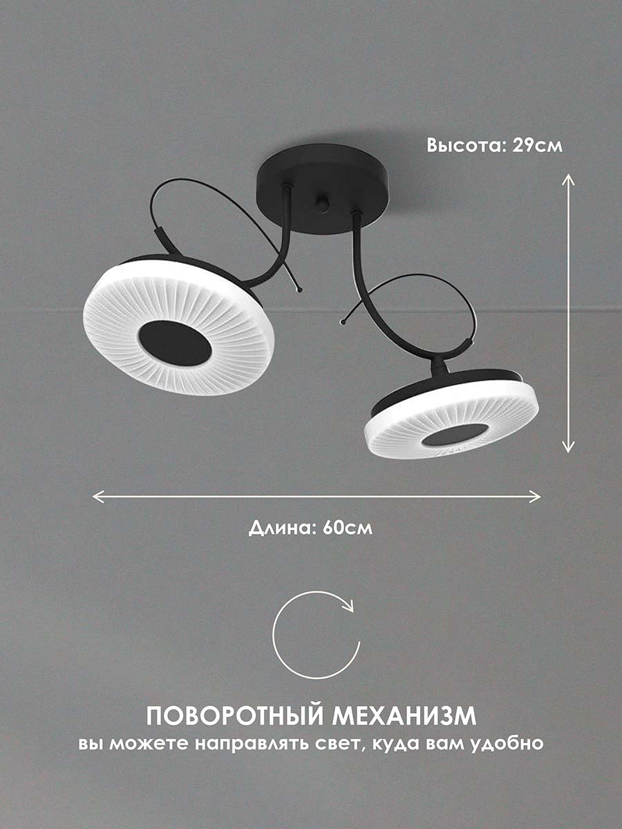 Потолочная люстра 060-L10 BK 000021569