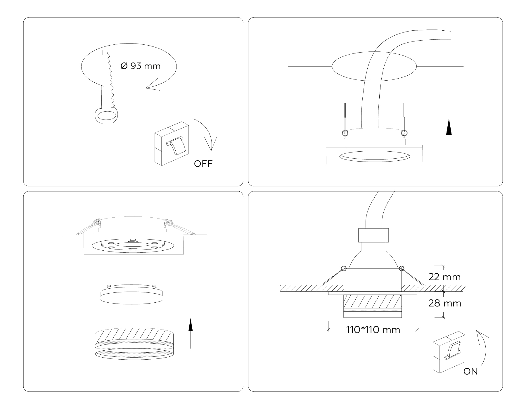 TN5221 WH белый GX53 110*110*50