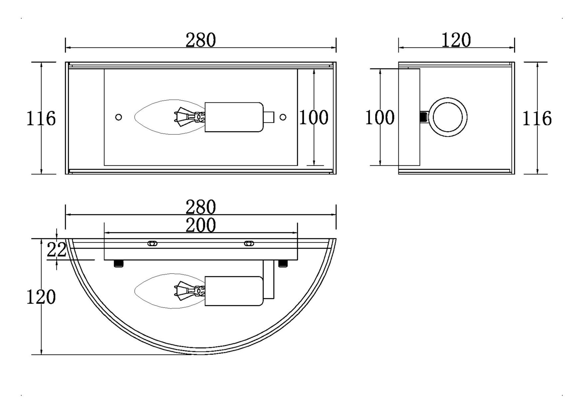 Настенный светильник (бра) Maytoni MOD096WL-01CH