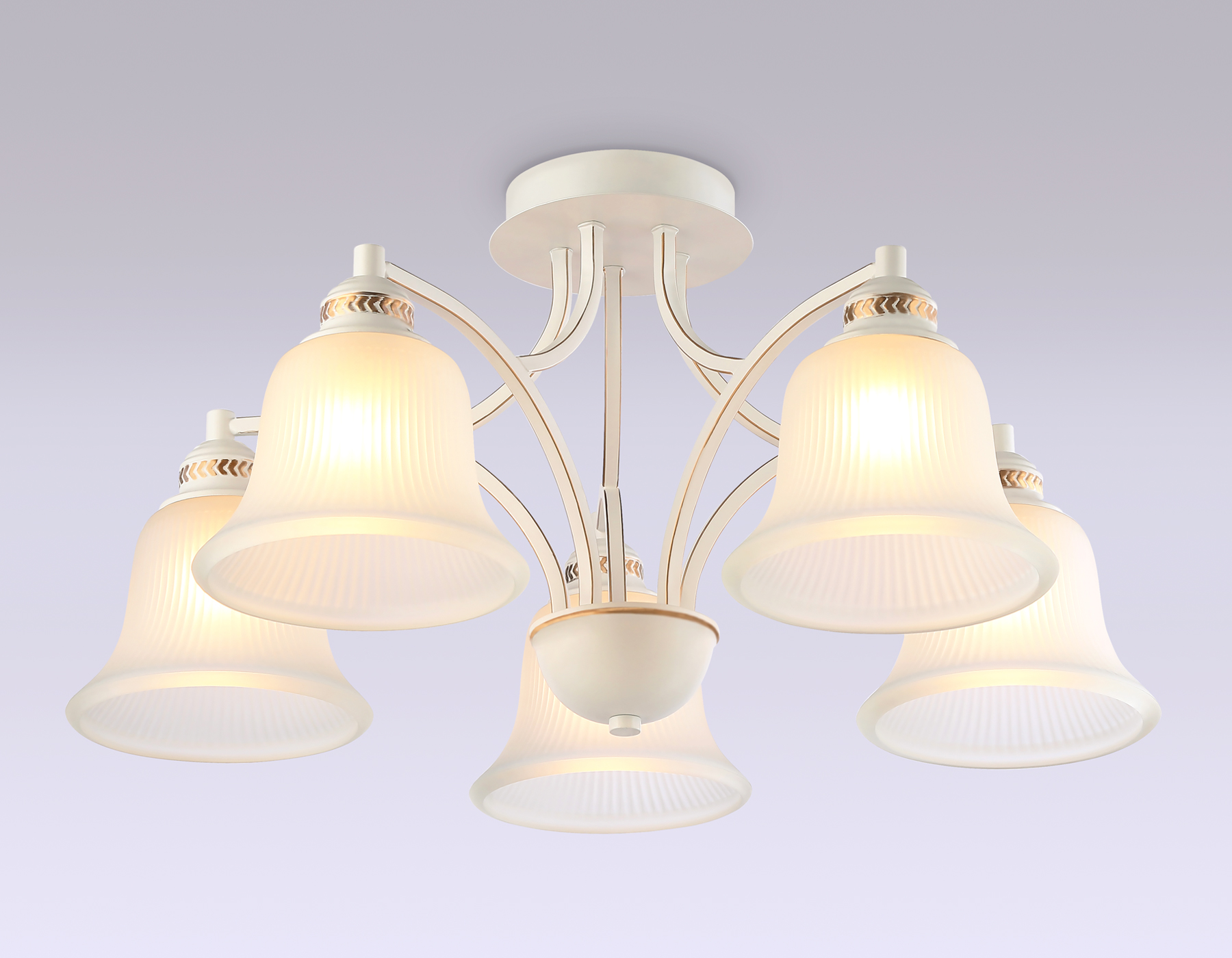 TR3050/5 WH/GD/FR белый/золото/белый матовый E27/5 max 40W D630*320