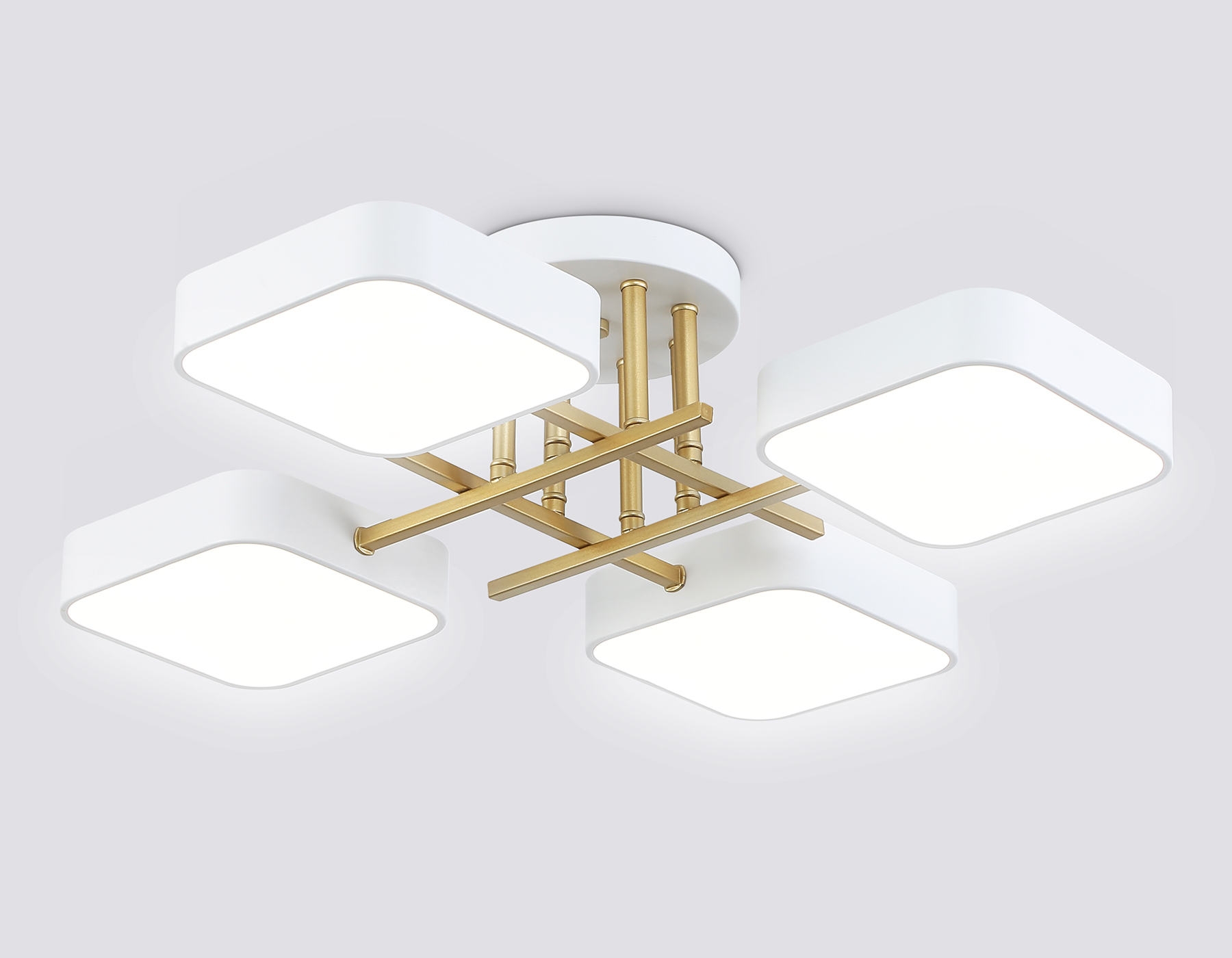 FL516341/4 WH/GD белый/золото 72W 3000-6000K 550*550*150 (без ПДУ)