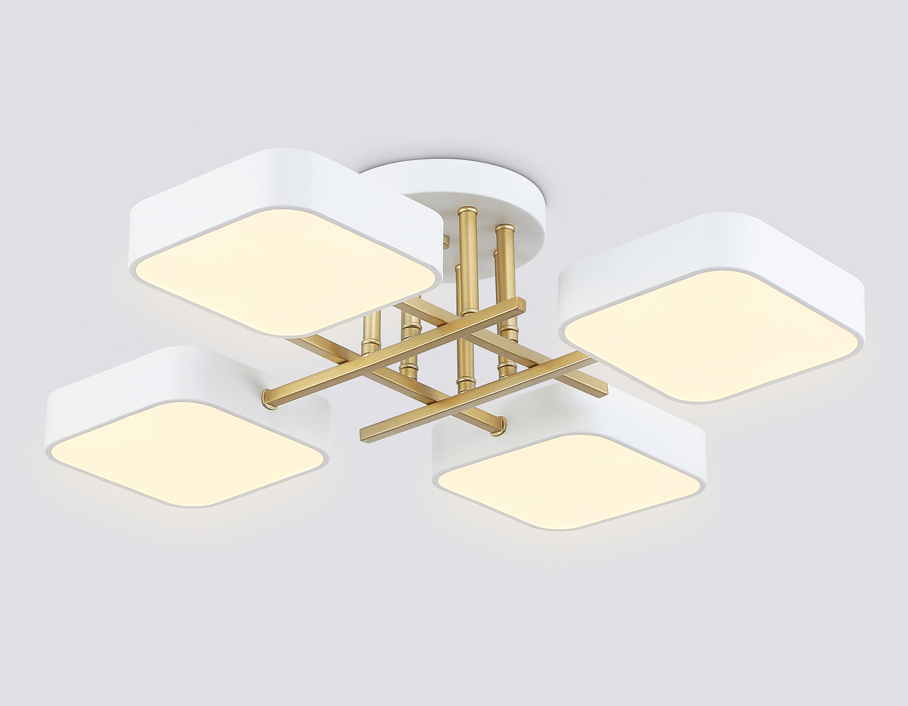 FL516341/4 WH/GD белый/золото 72W 3000-6000K 550*550*150 (без ПДУ)