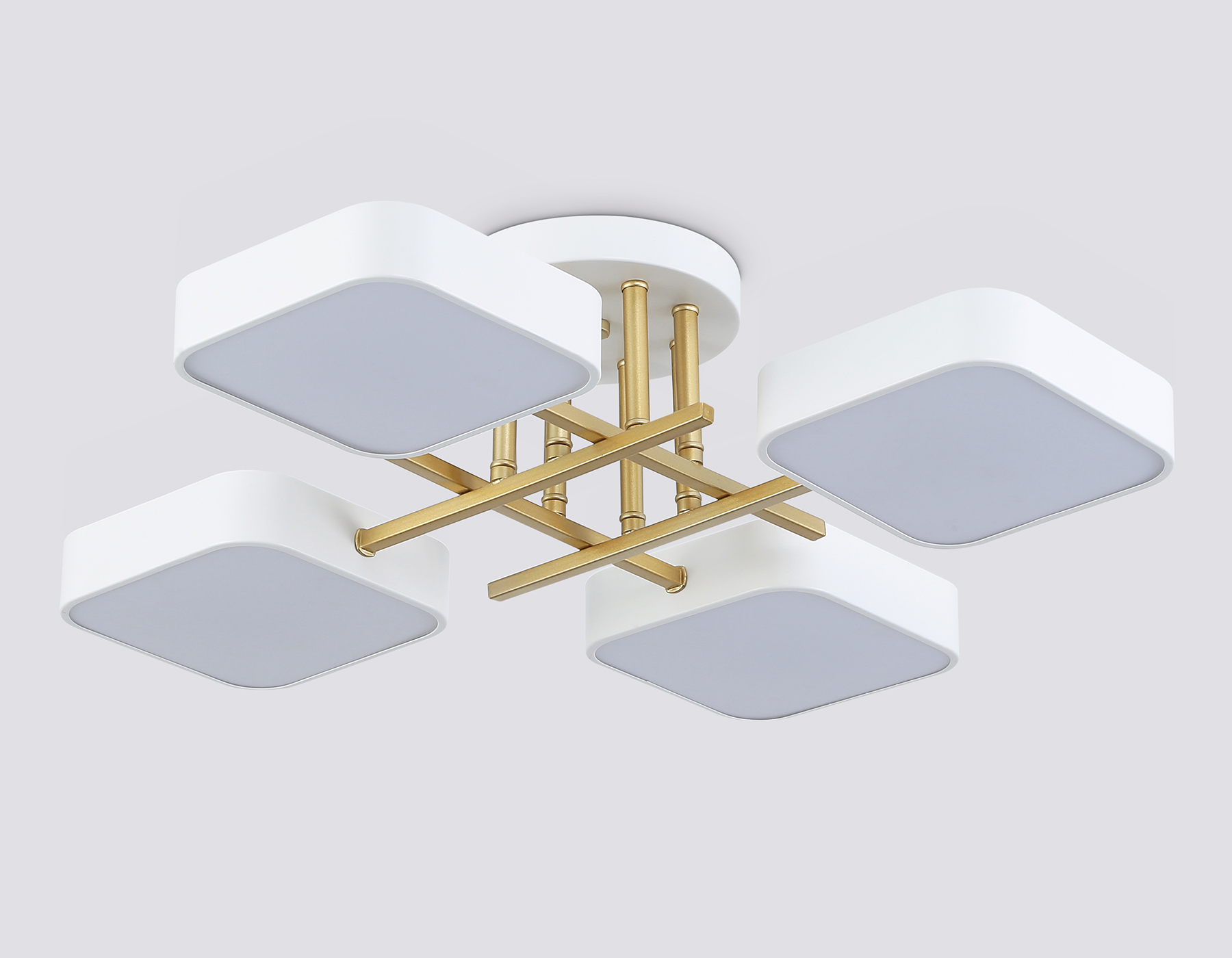 FL516341/4 WH/GD белый/золото 72W 3000-6000K 550*550*150 (без ПДУ)