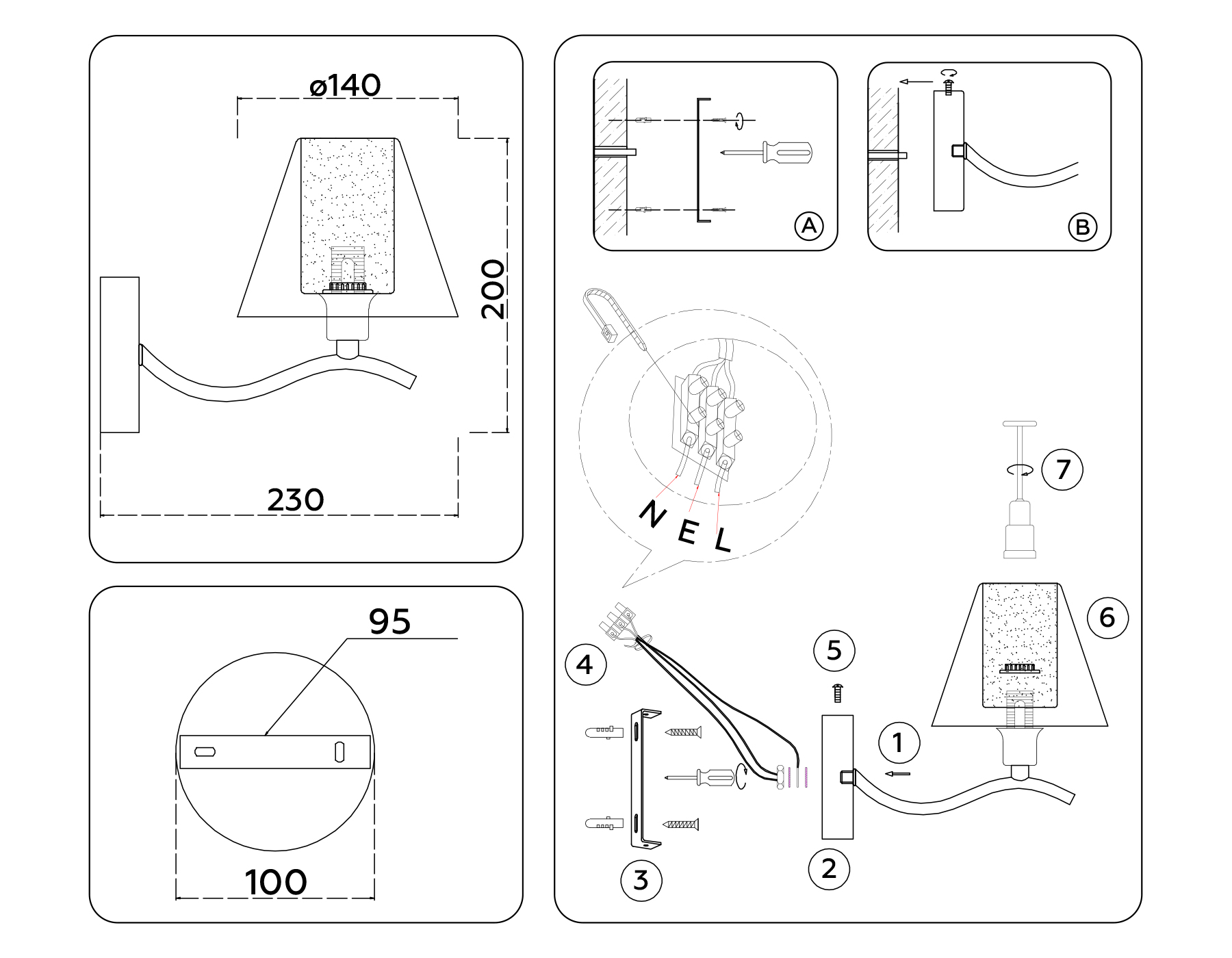 LH57085 SN/FR никель/белый матовый E14 max 40W 230*140*200