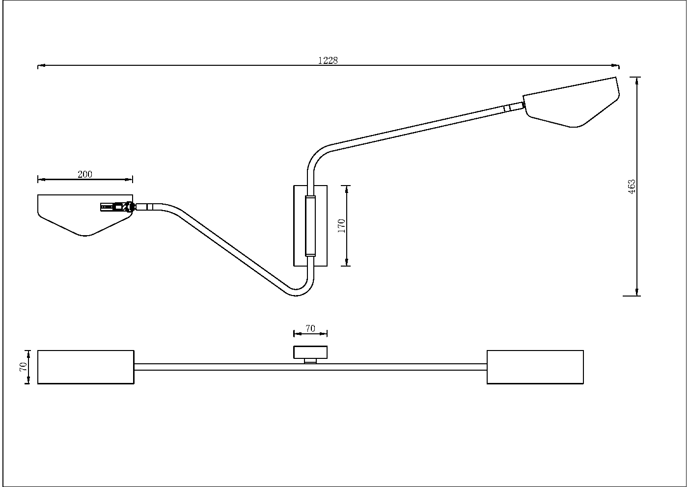 Настенный светильник (бра) Maytoni MOD417WL-02BS
