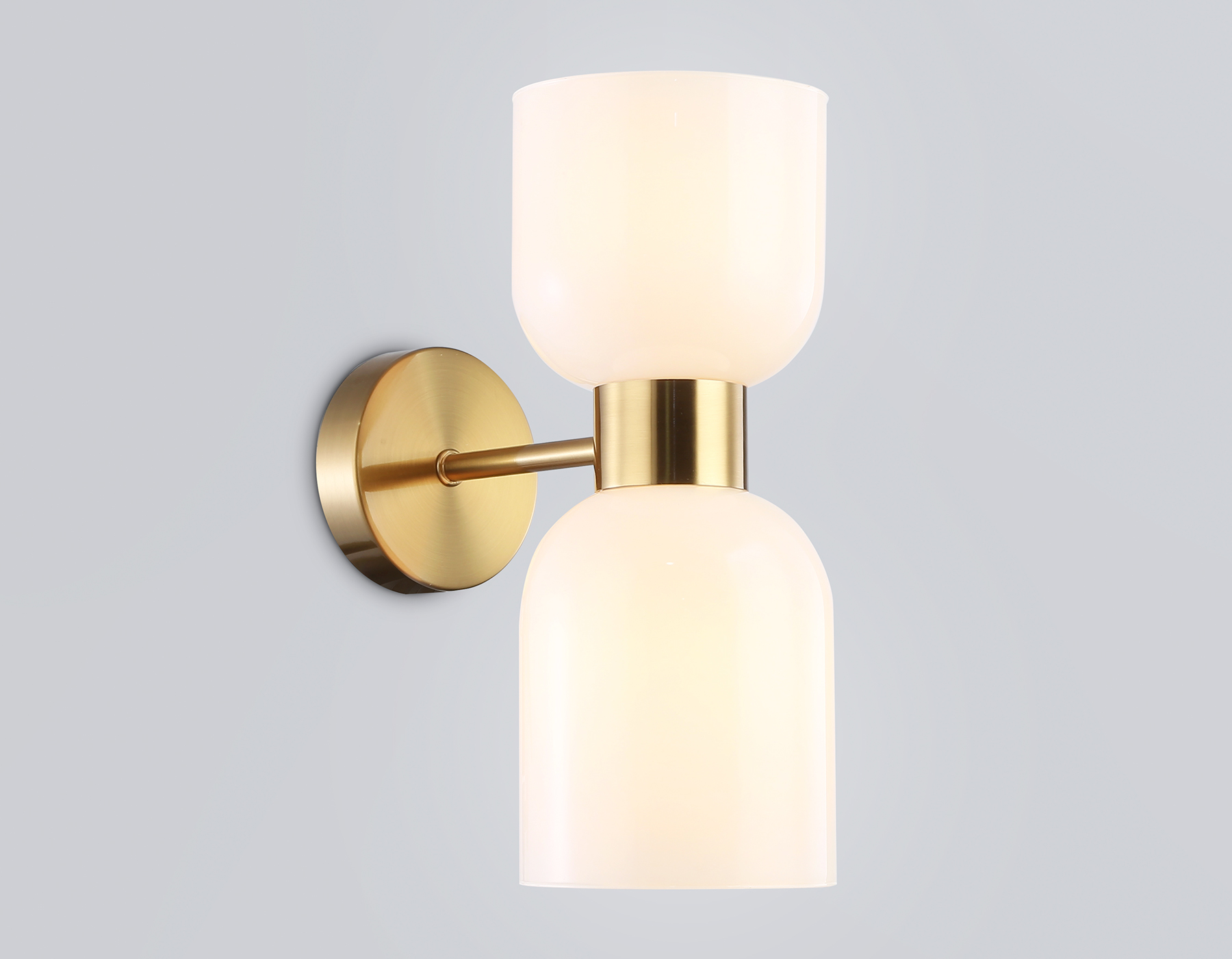 LH56097/2 BS/FR латунь/белый матовый E14*2 max 40W 215*120*300