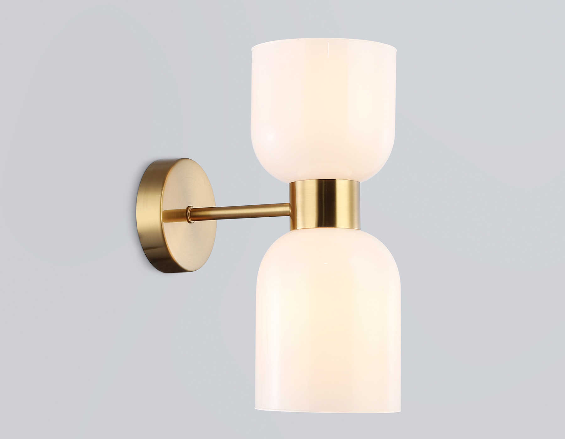 LH56097/2 BS/FR латунь/белый матовый E14*2 max 40W 215*120*300