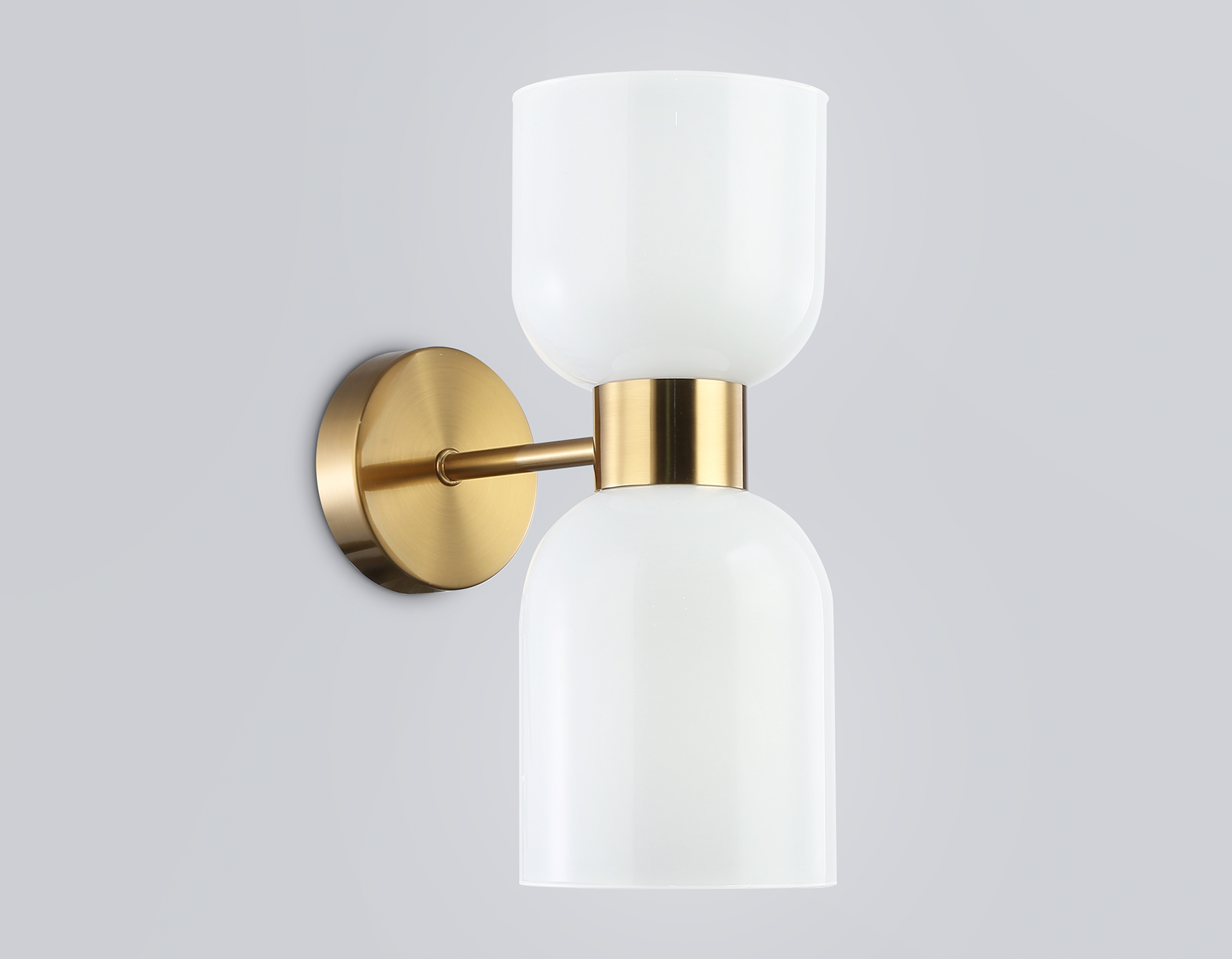 LH56097/2 BS/FR латунь/белый матовый E14*2 max 40W 215*120*300