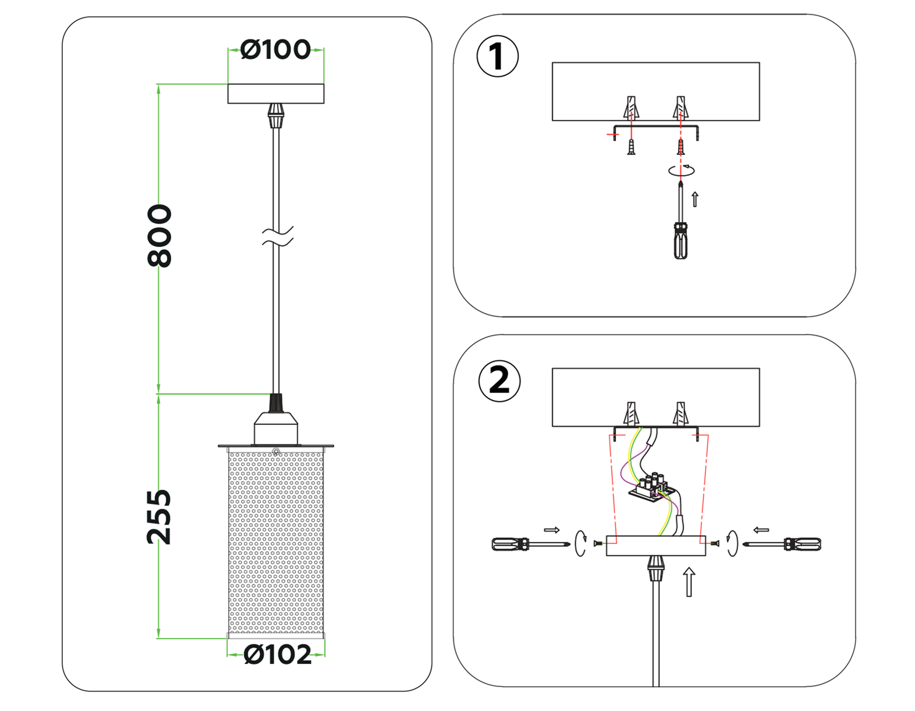 TR8162 BK черный E27 max 40W D102*1055
